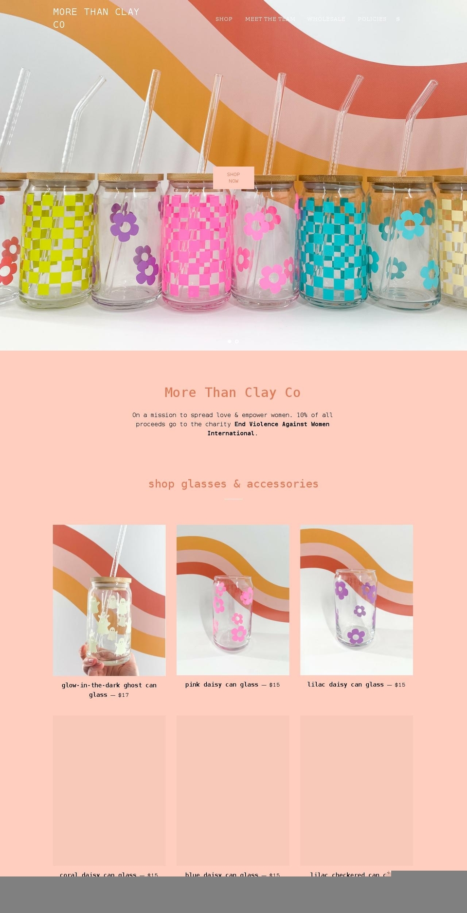 morethanclayco.com shopify website screenshot