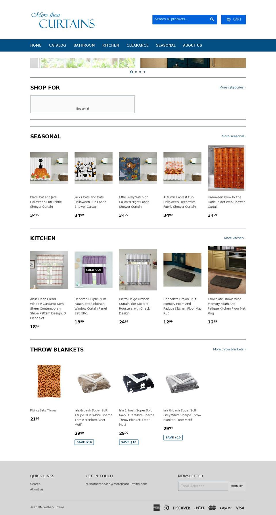 morethancurtains.com — Shopify storefront screenshot