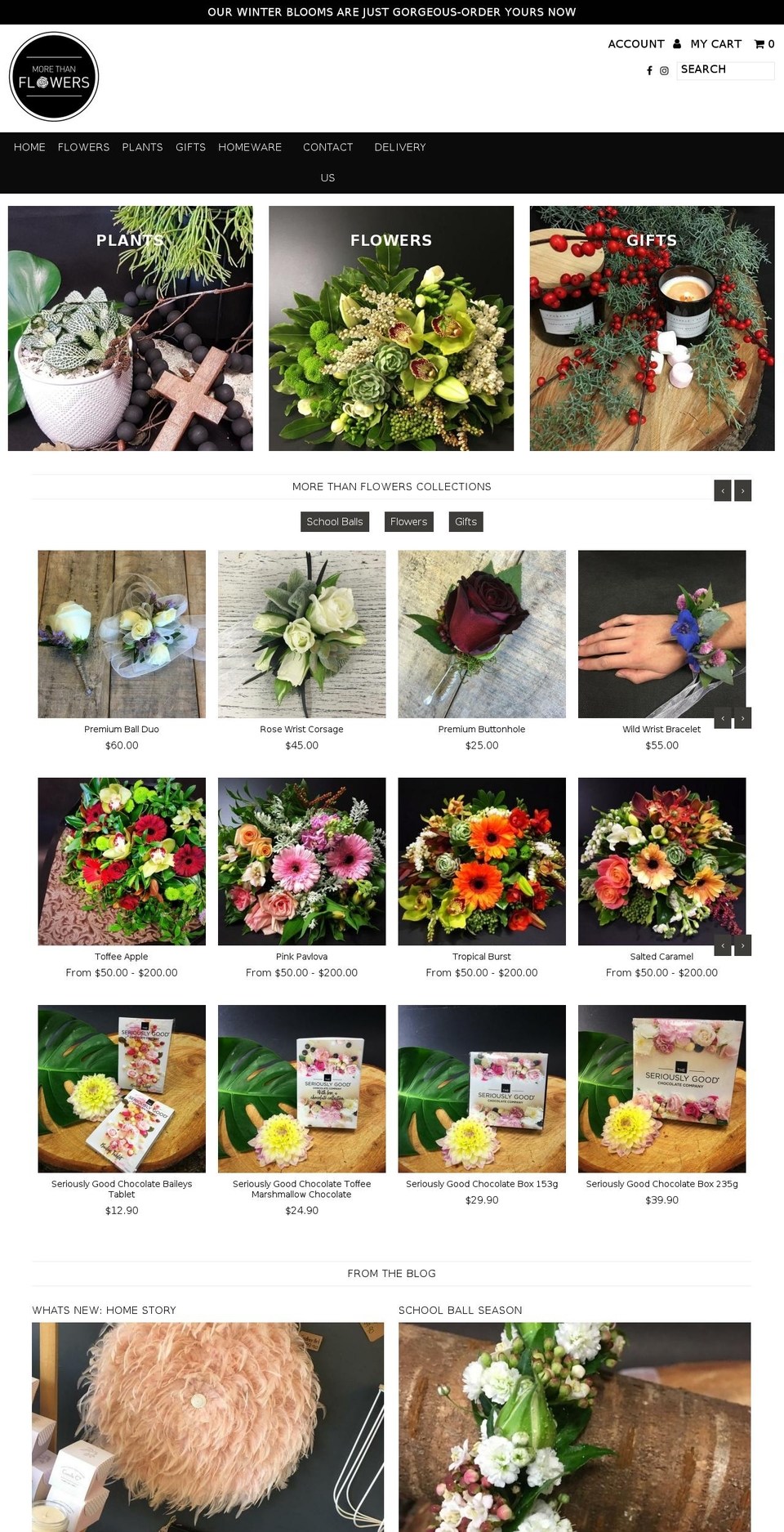 morethanflowers.co.nz shopify website screenshot