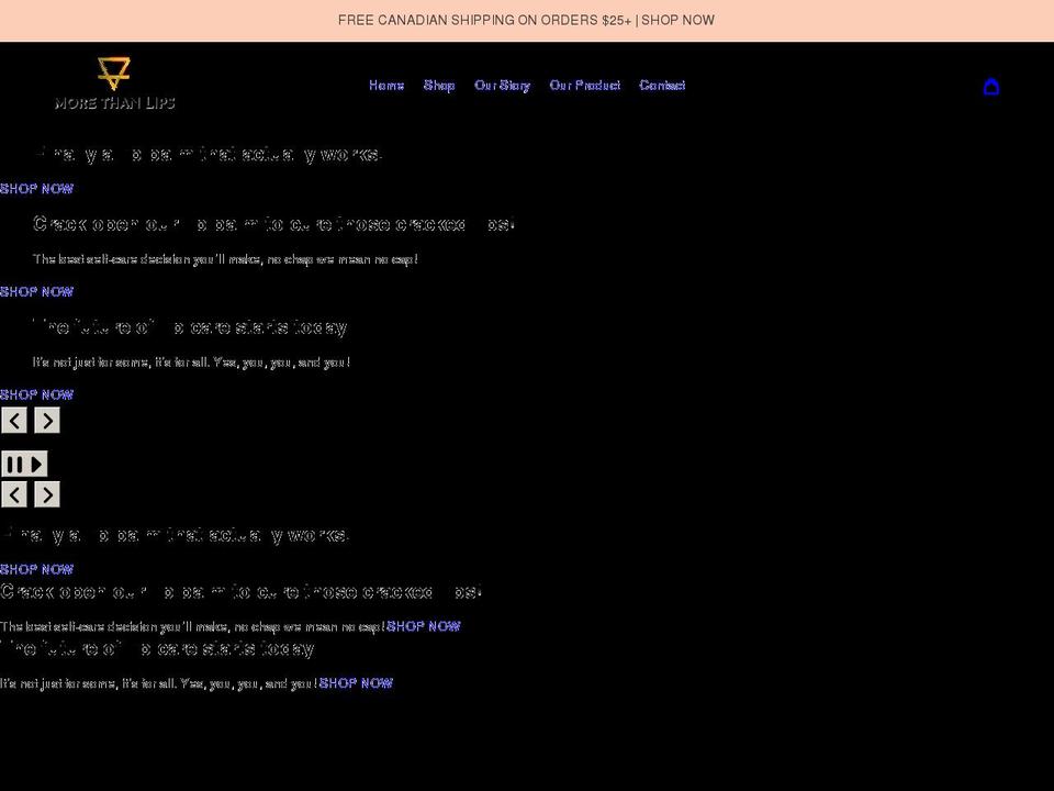 morethanlips.net shopify website screenshot