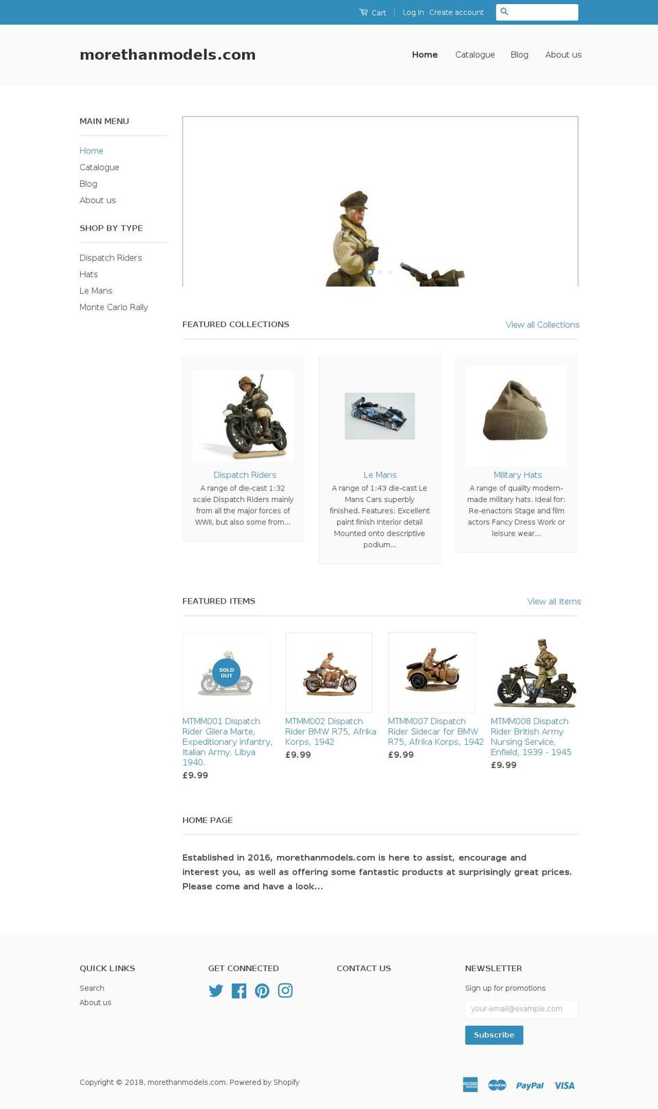 morethanmodels.com shopify website screenshot