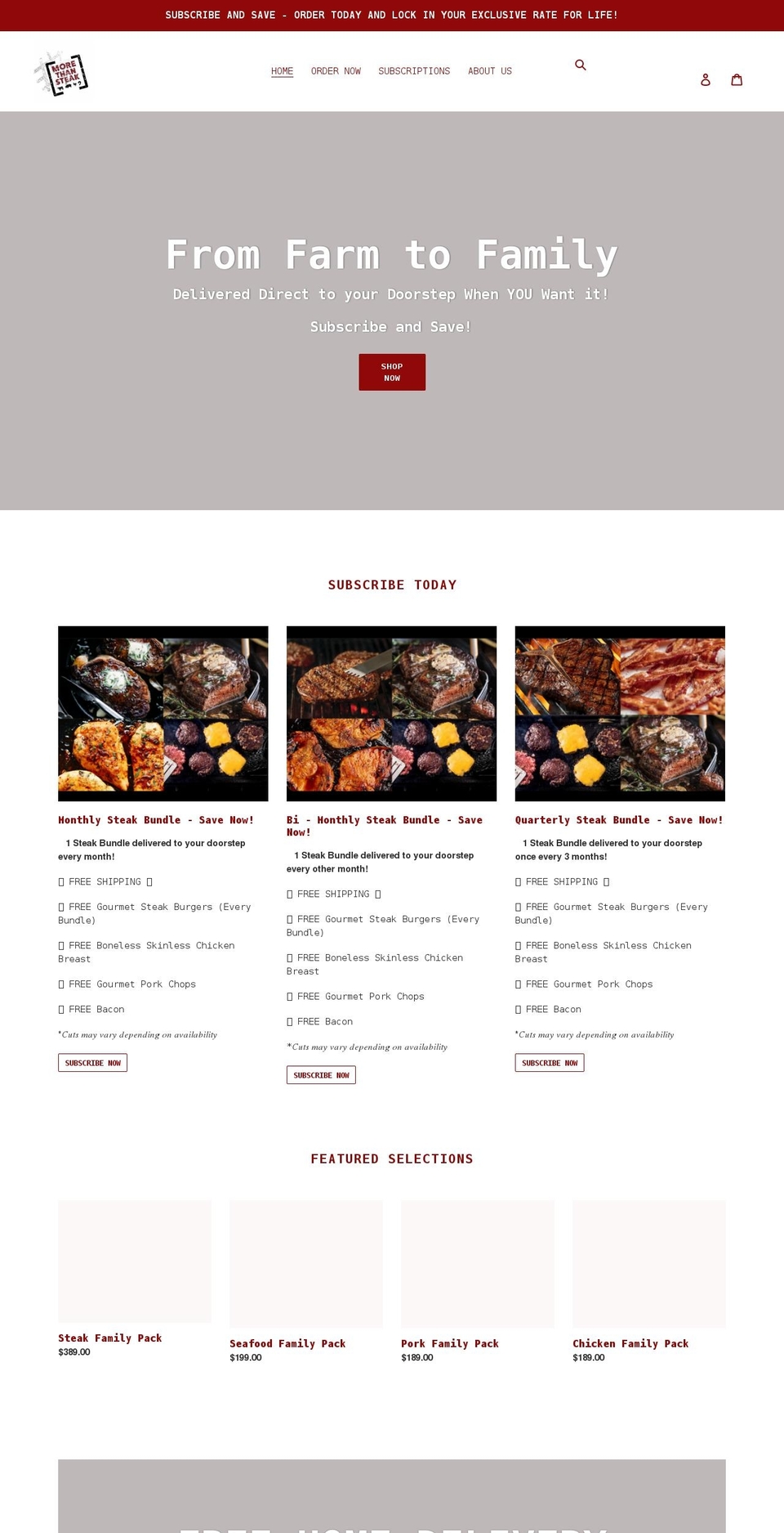 morethansteaks.com shopify website screenshot