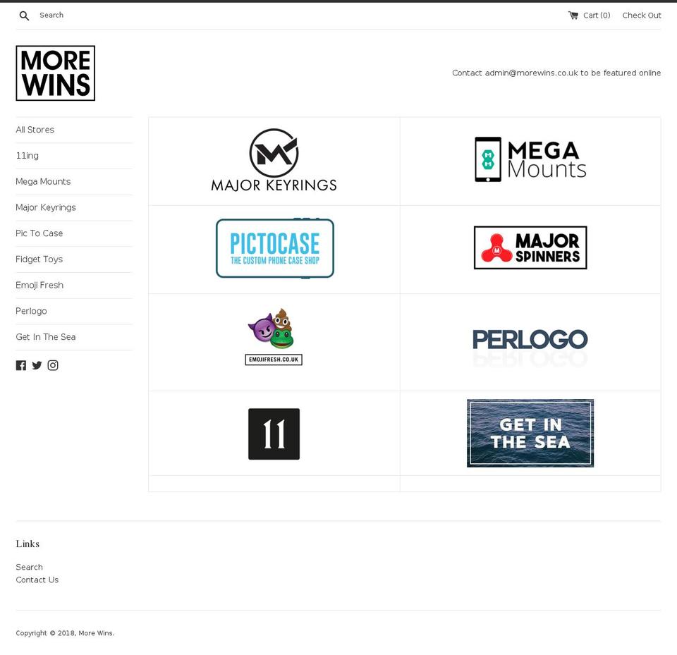 morewins.co.uk shopify website screenshot