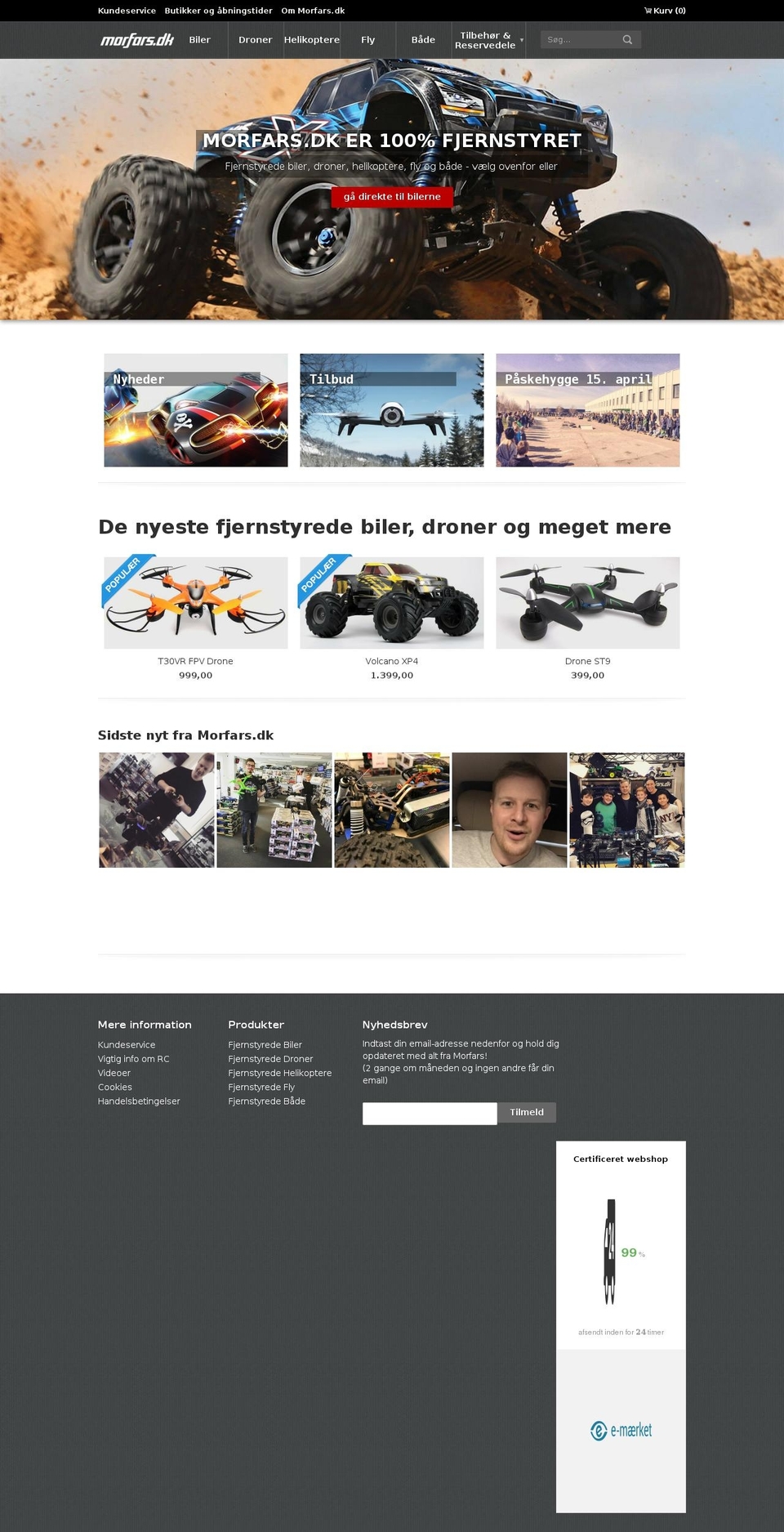 Impact Shopify theme site example morfars.dk