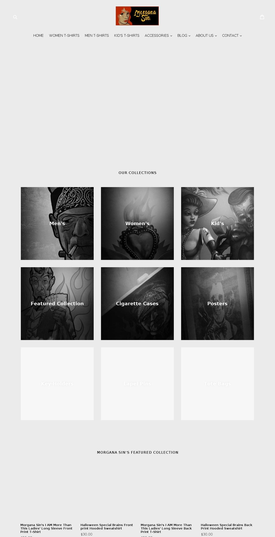 morganasin.com shopify website screenshot