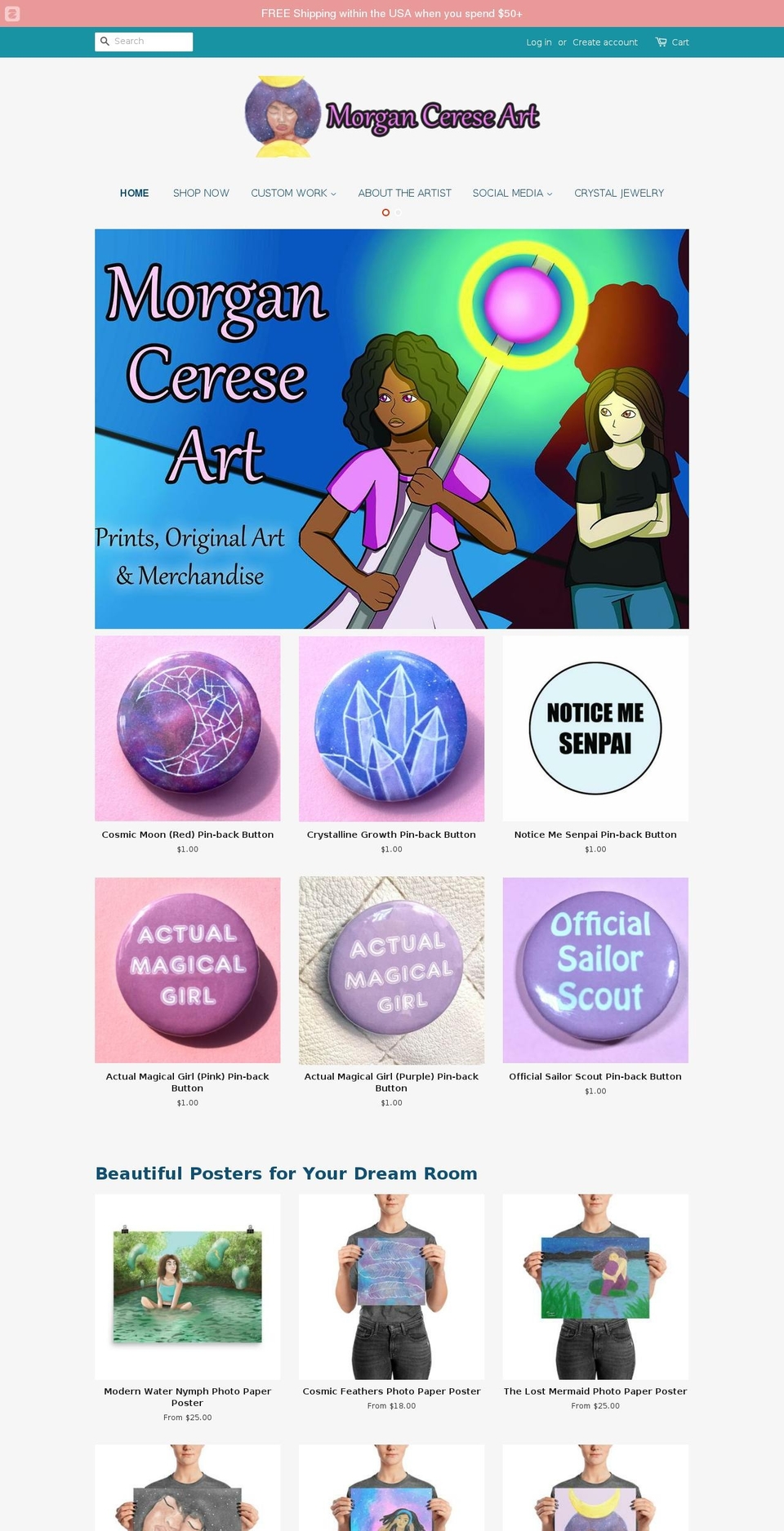 morgancerese.com — Shopify storefront screenshot