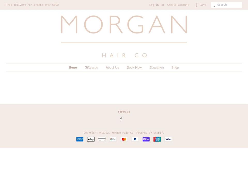 morganhairco.com.au shopify website screenshot