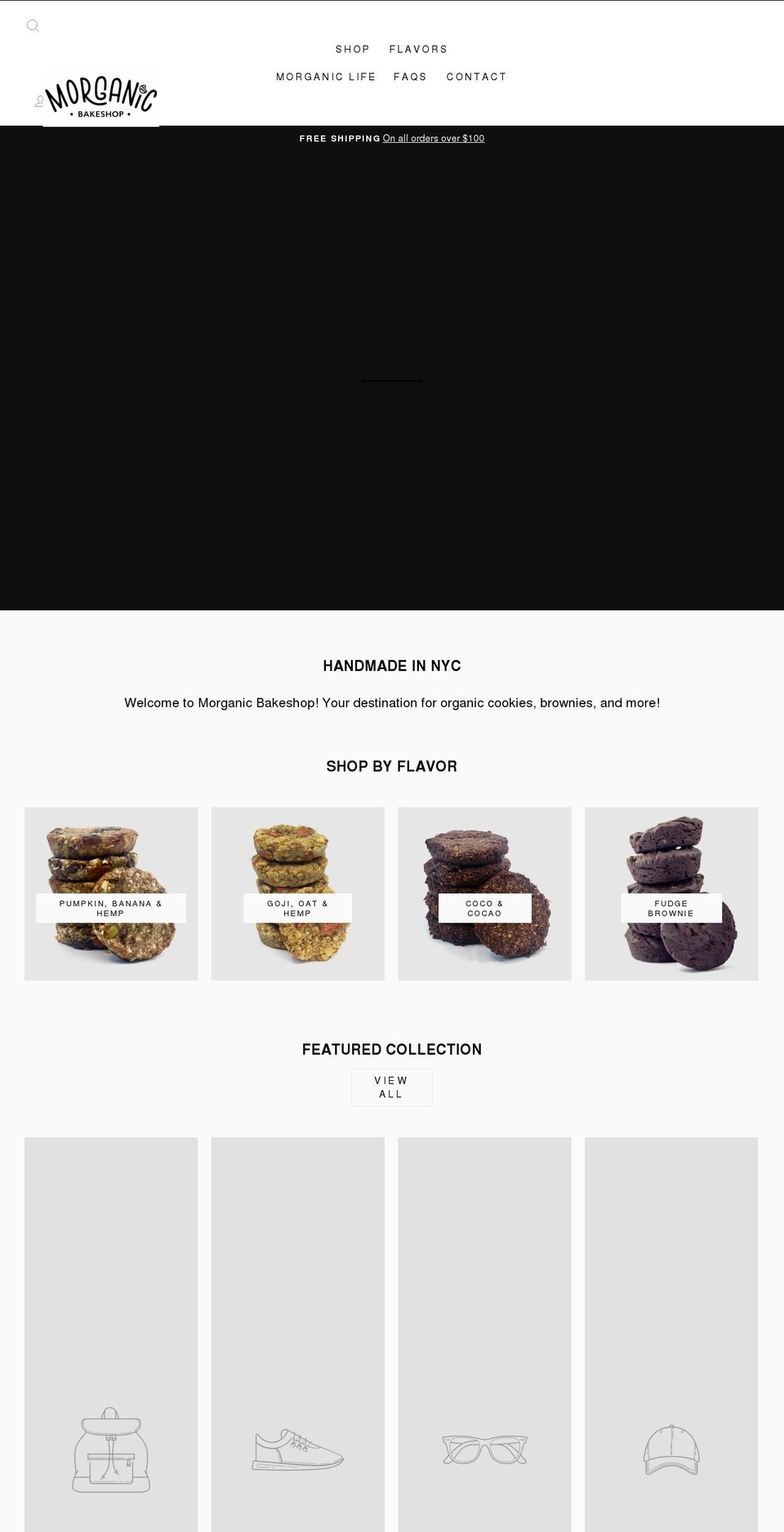 morganicbakeshop.com shopify website screenshot