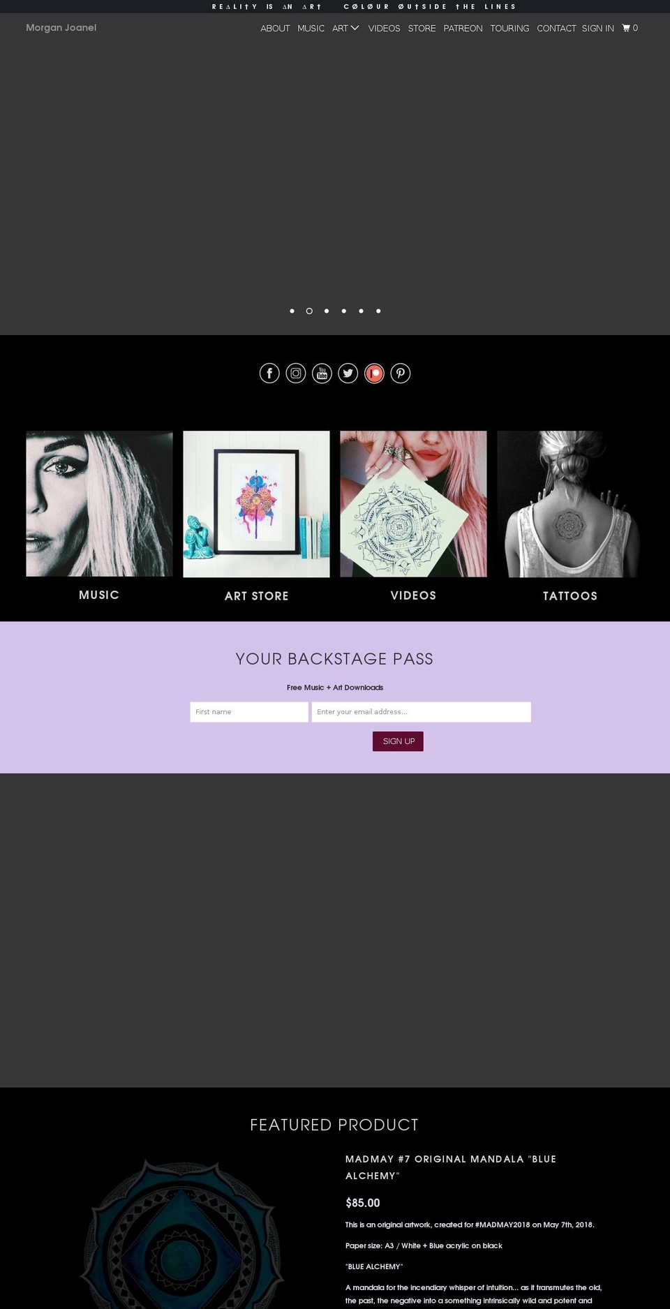 morganjoanel.com shopify website screenshot