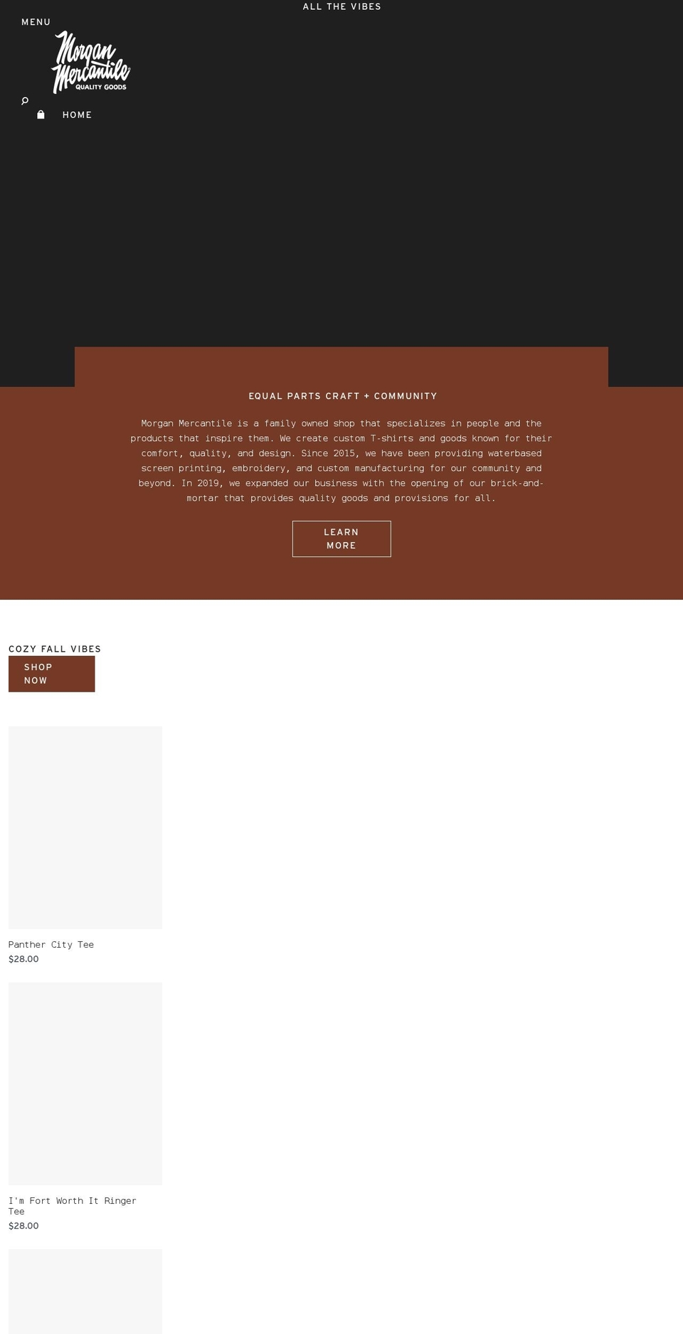 morganmercantile.com shopify website screenshot