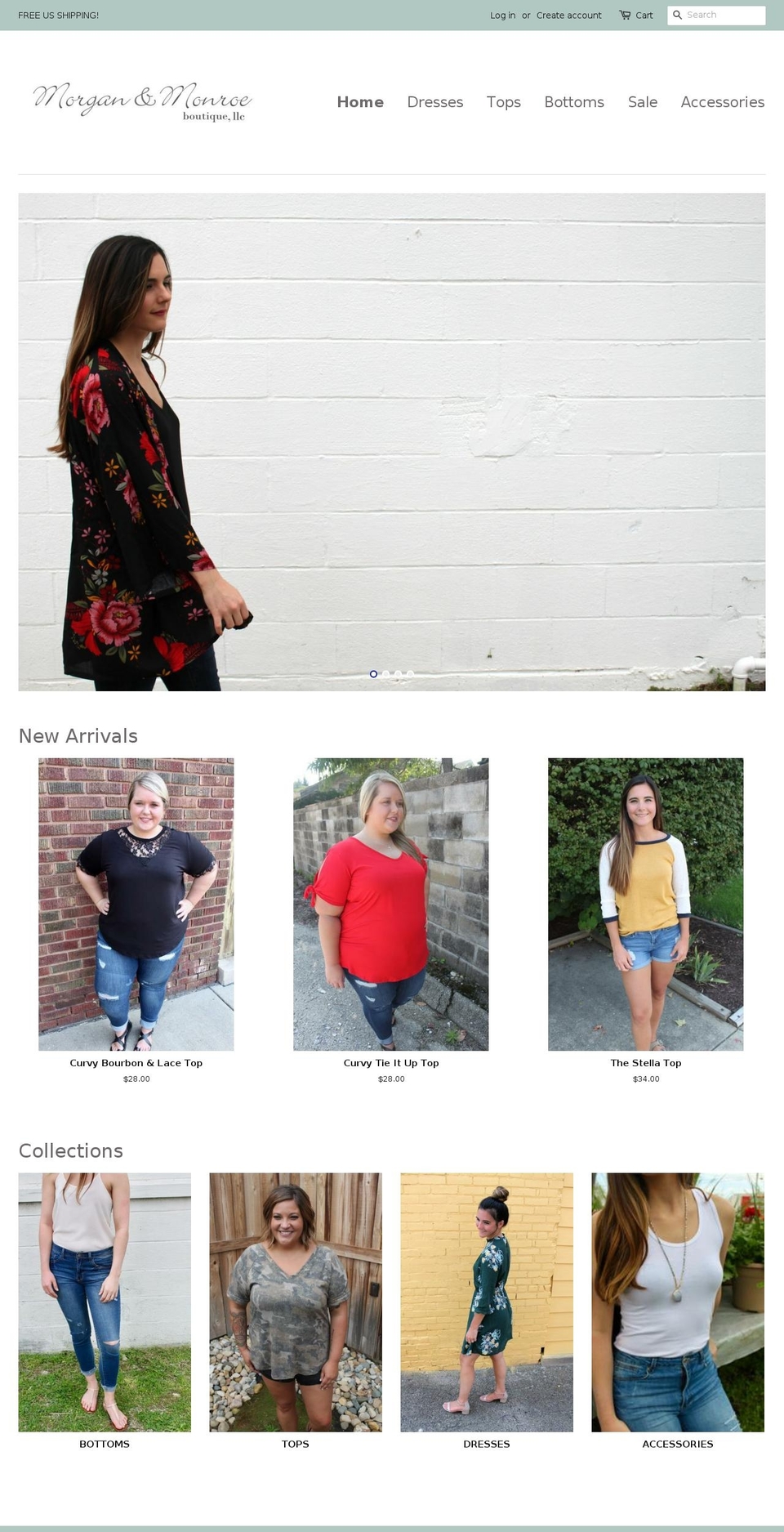 morganmonroeboutique.com — Shopify storefront screenshot