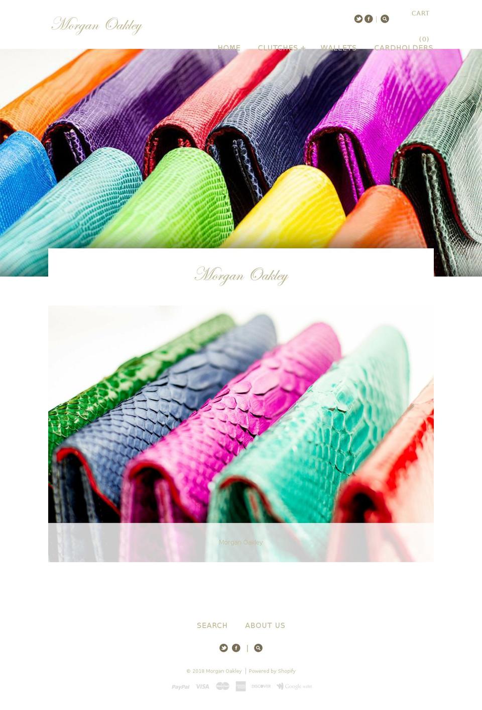 morganoakley.com — Shopify storefront screenshot