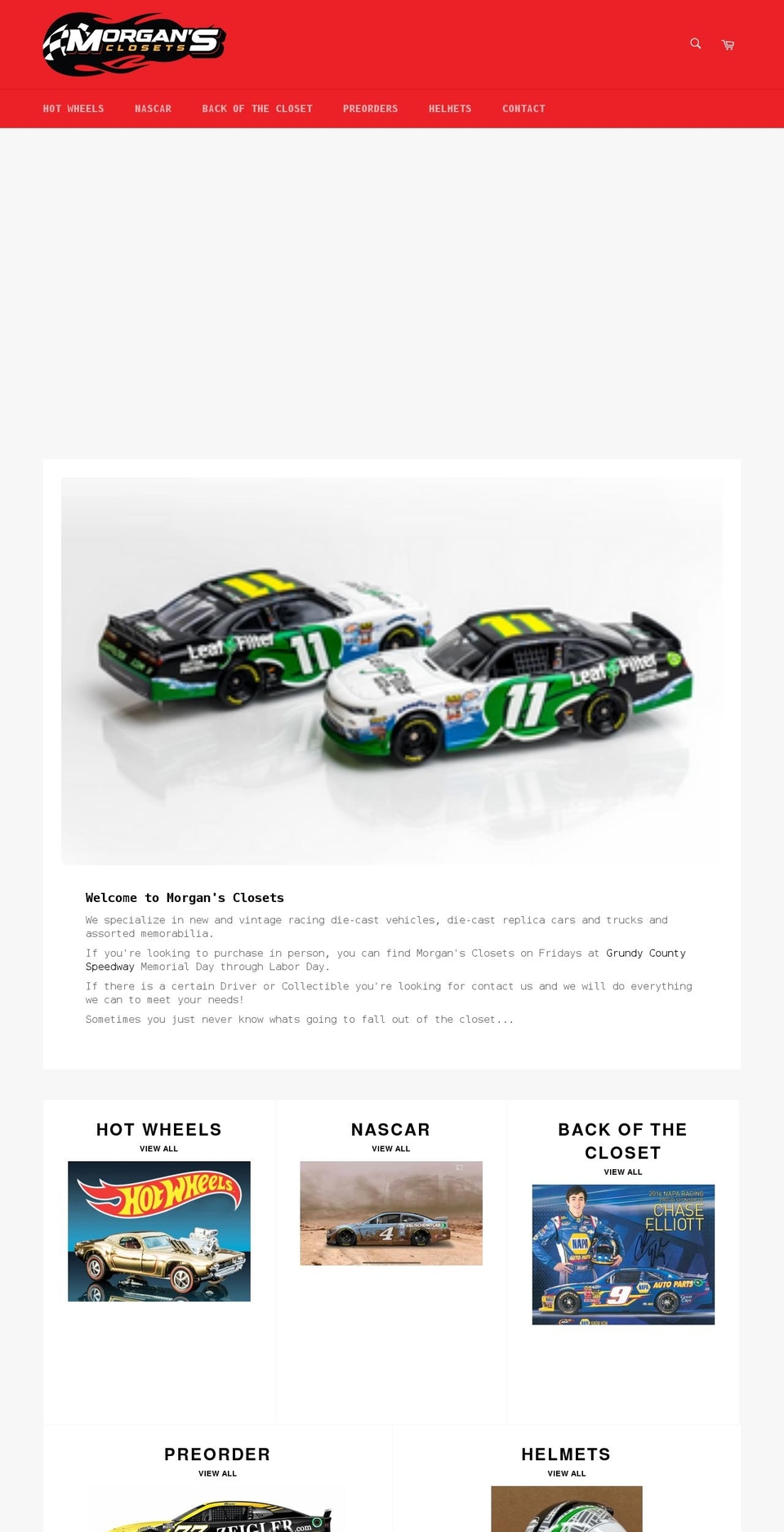 morgansclosets.com shopify website screenshot