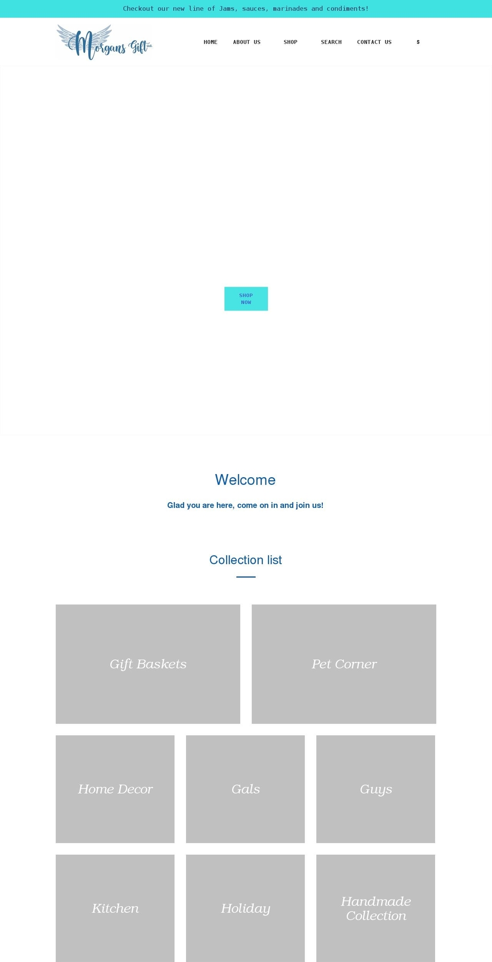 morgansgift.com shopify website screenshot