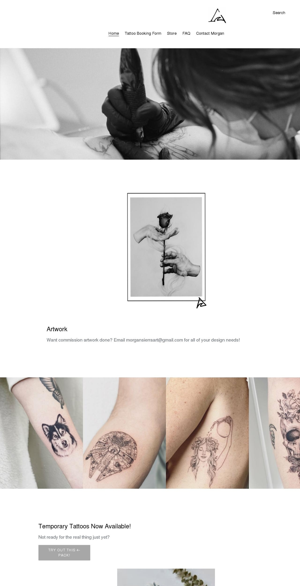 morgansierraart.com shopify website screenshot