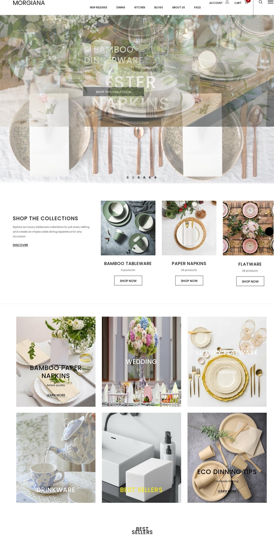 morgianatableware.com shopify website screenshot