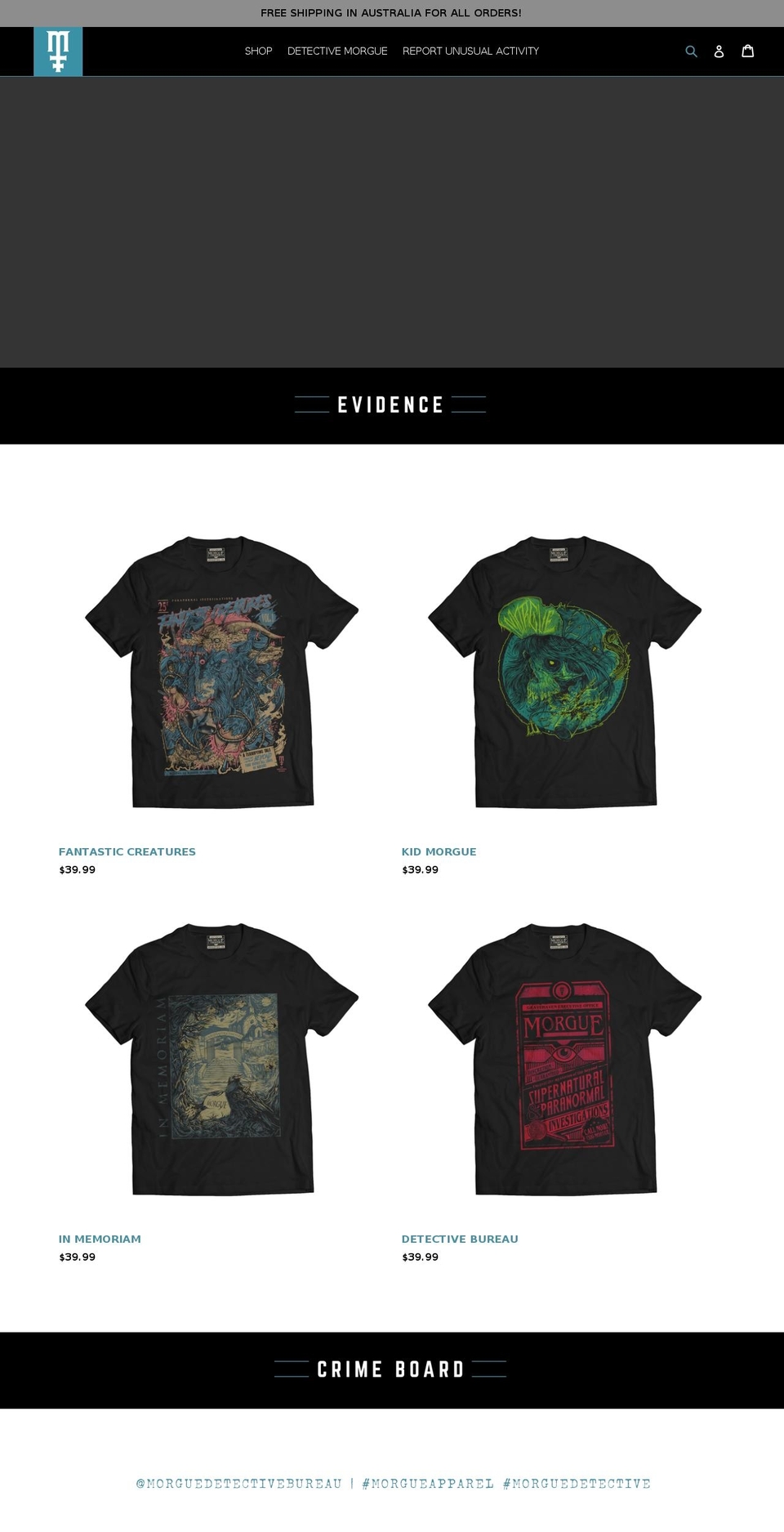 morgueapparel.com shopify website screenshot