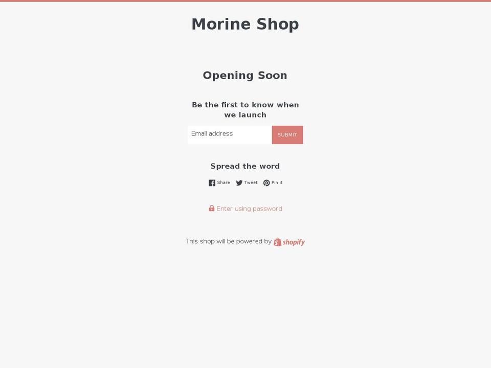 morineshop.com — Shopify storefront screenshot