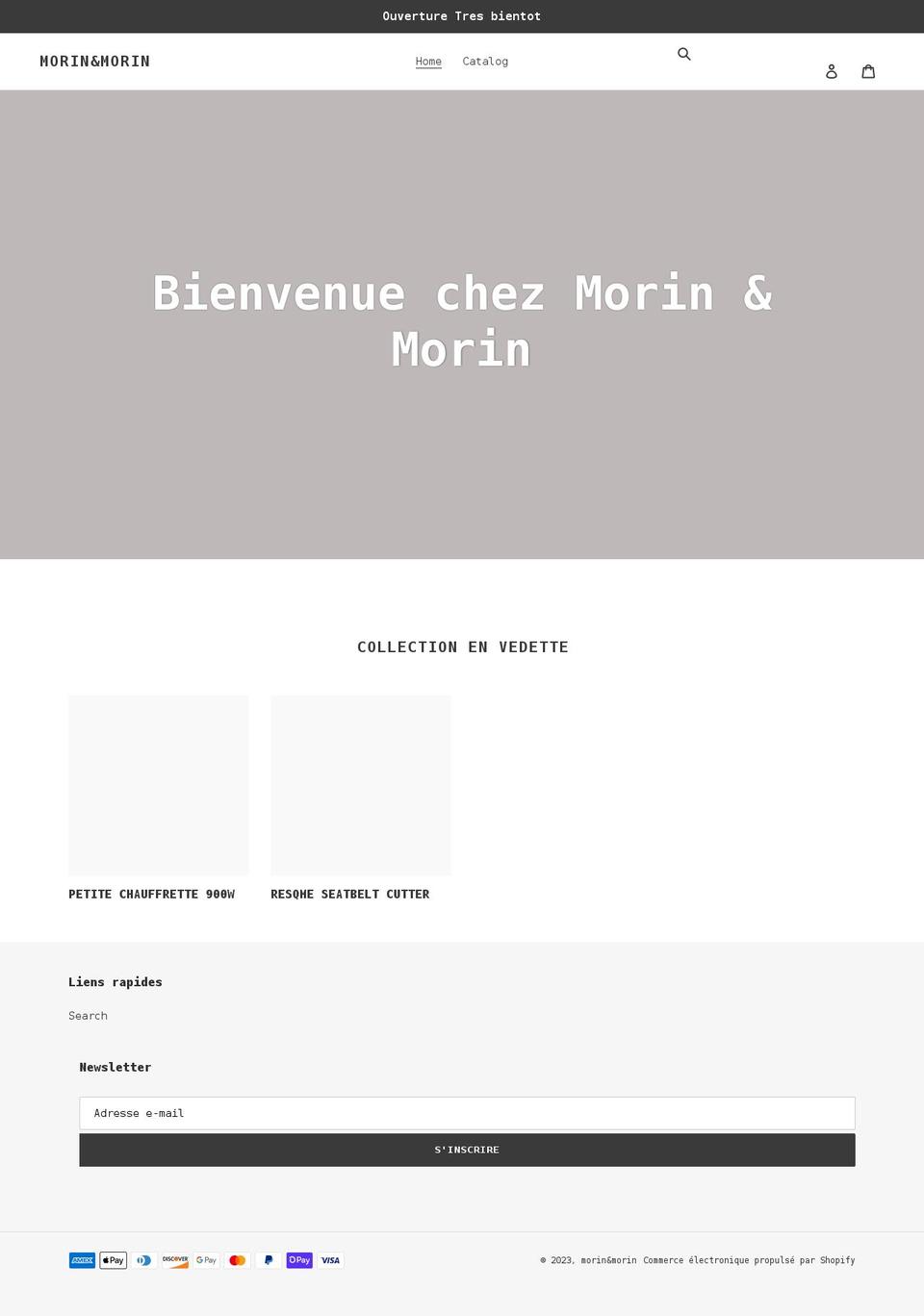 morinetmorin.com shopify website screenshot