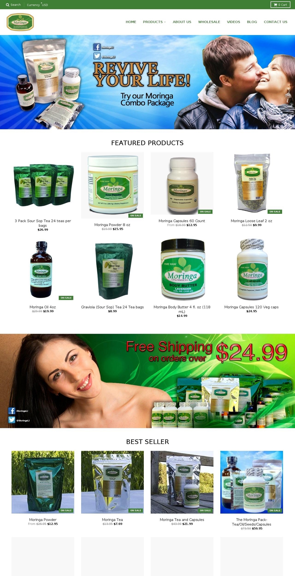 moringalongisland.com shopify website screenshot