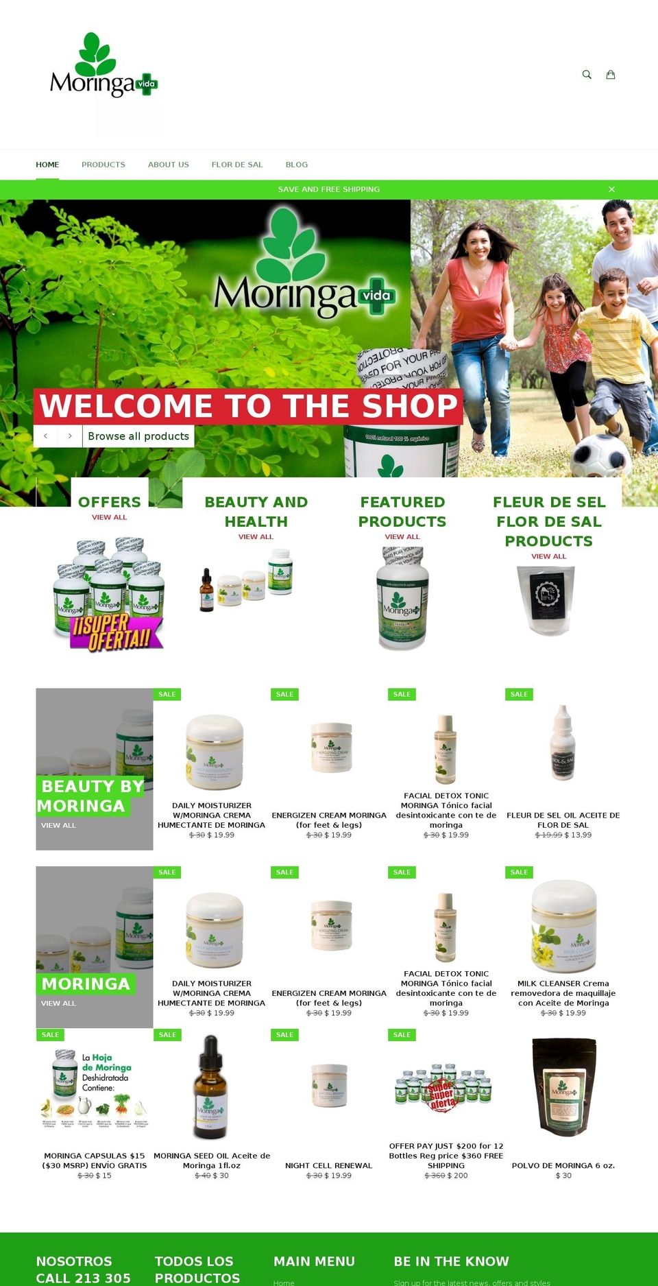 moringavidaplus.com shopify website screenshot