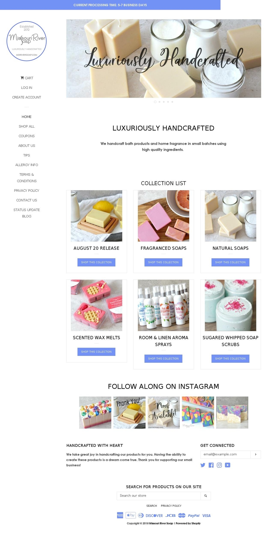 moriversoap.com shopify website screenshot