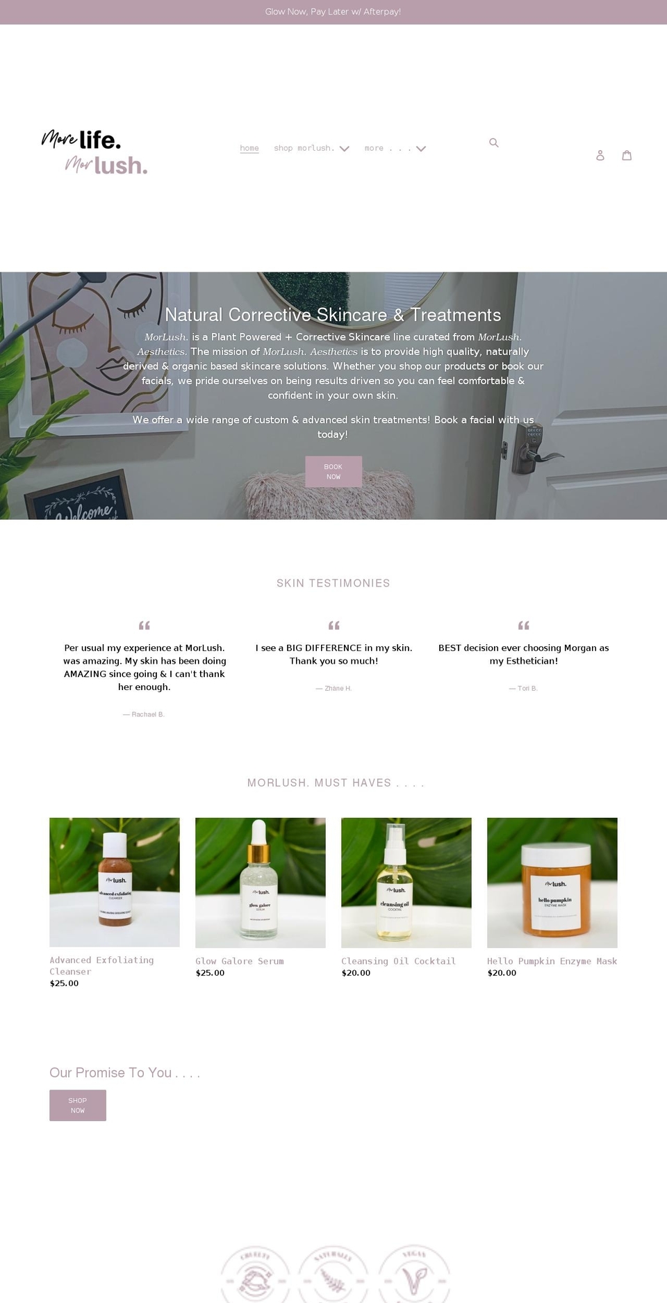 morlush.com shopify website screenshot