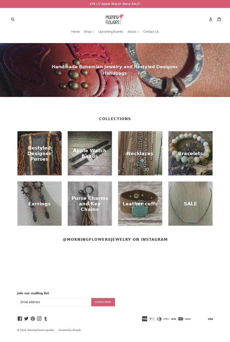 morningflowersjewelry.com — Shopify storefront screenshot