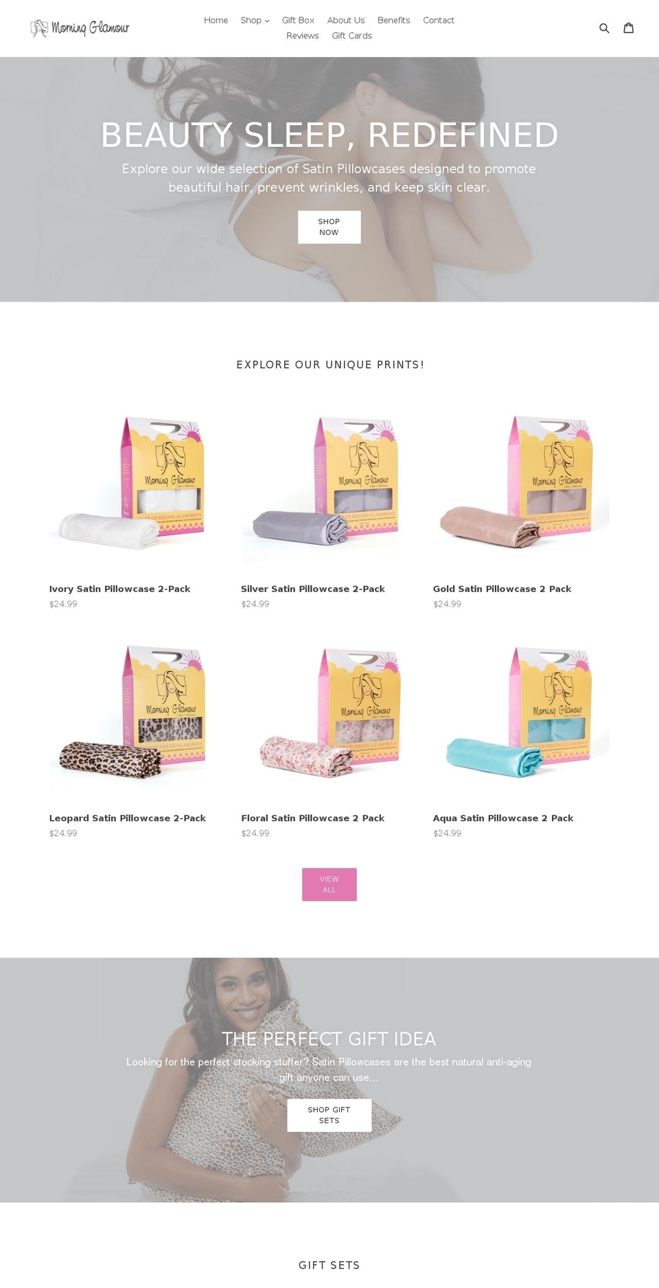 morningglamor.com — Shopify storefront screenshot