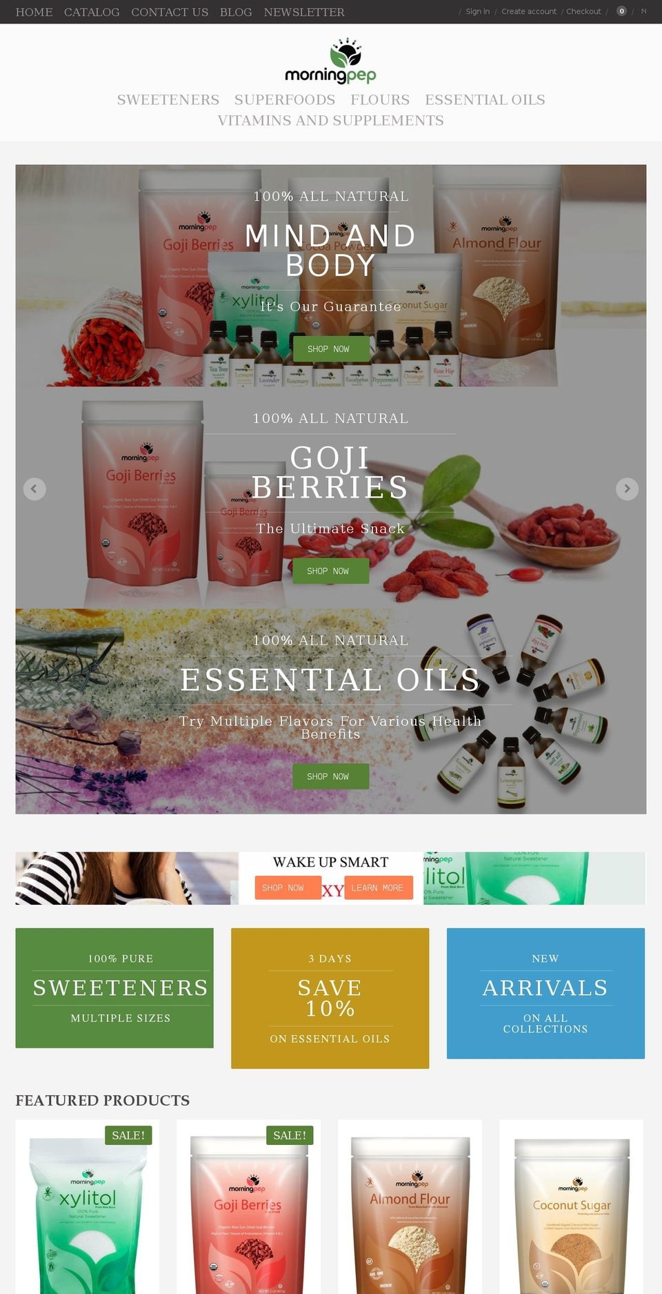 morningpep.com shopify website screenshot