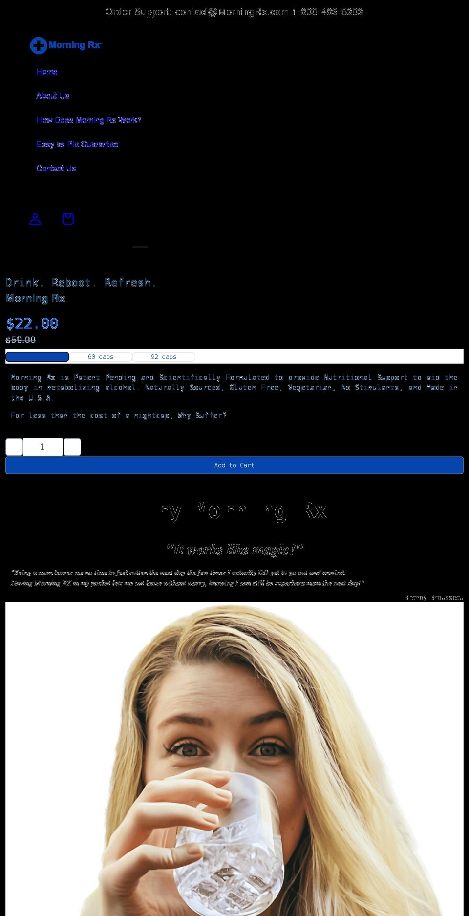 morningrx.com shopify website screenshot