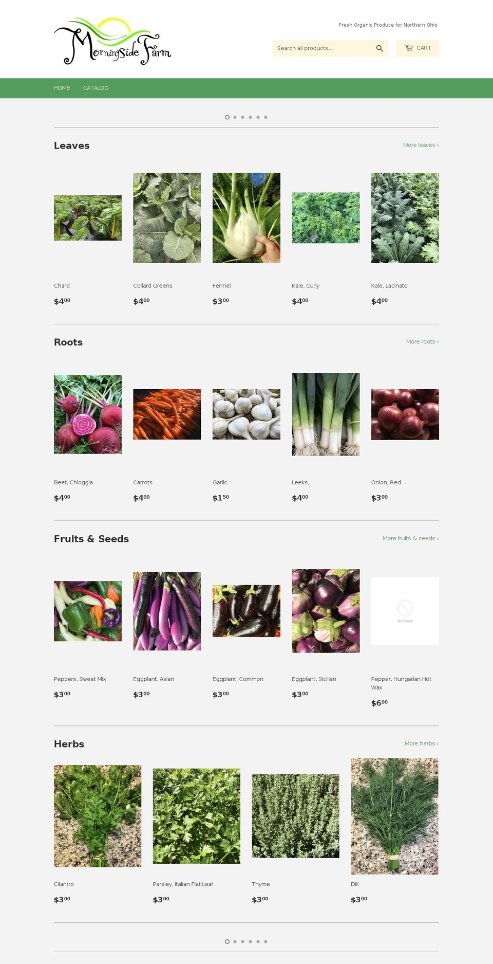 morningsideproduce.com shopify website screenshot