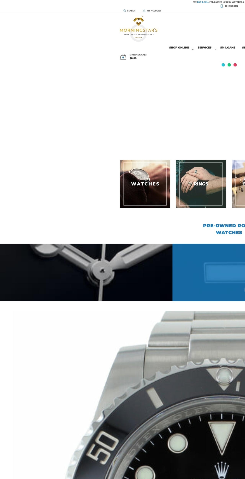 morningstarsjewelers.com shopify website screenshot