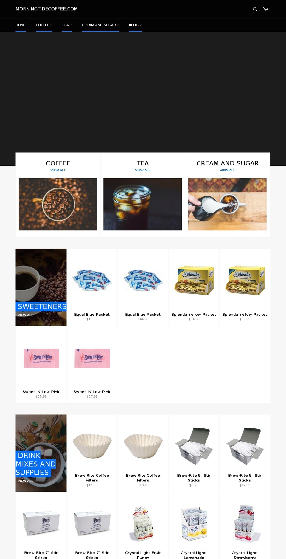 morningtidecoffee.com — Shopify storefront screenshot
