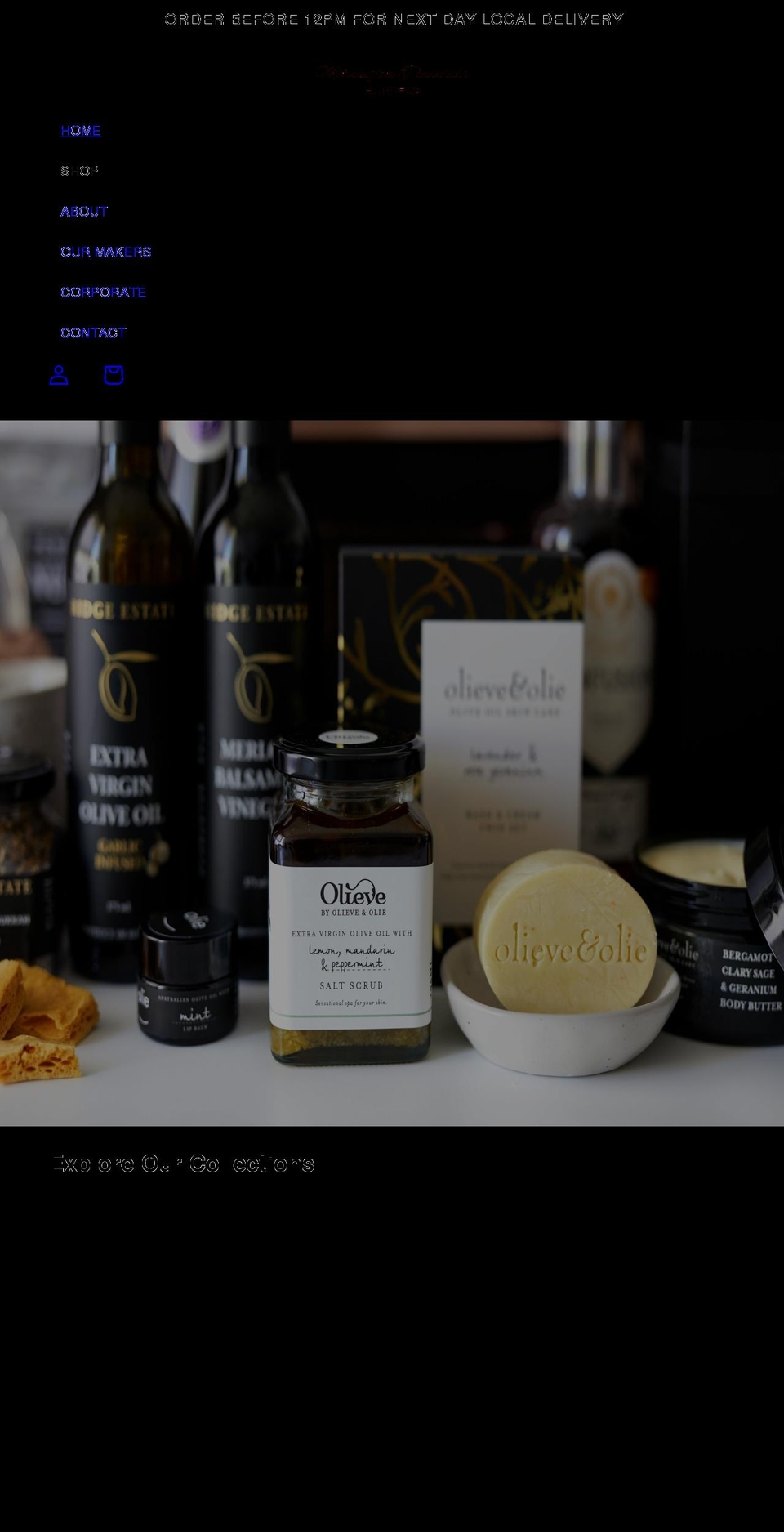 morningtonpeninsulahampers.com.au shopify website screenshot