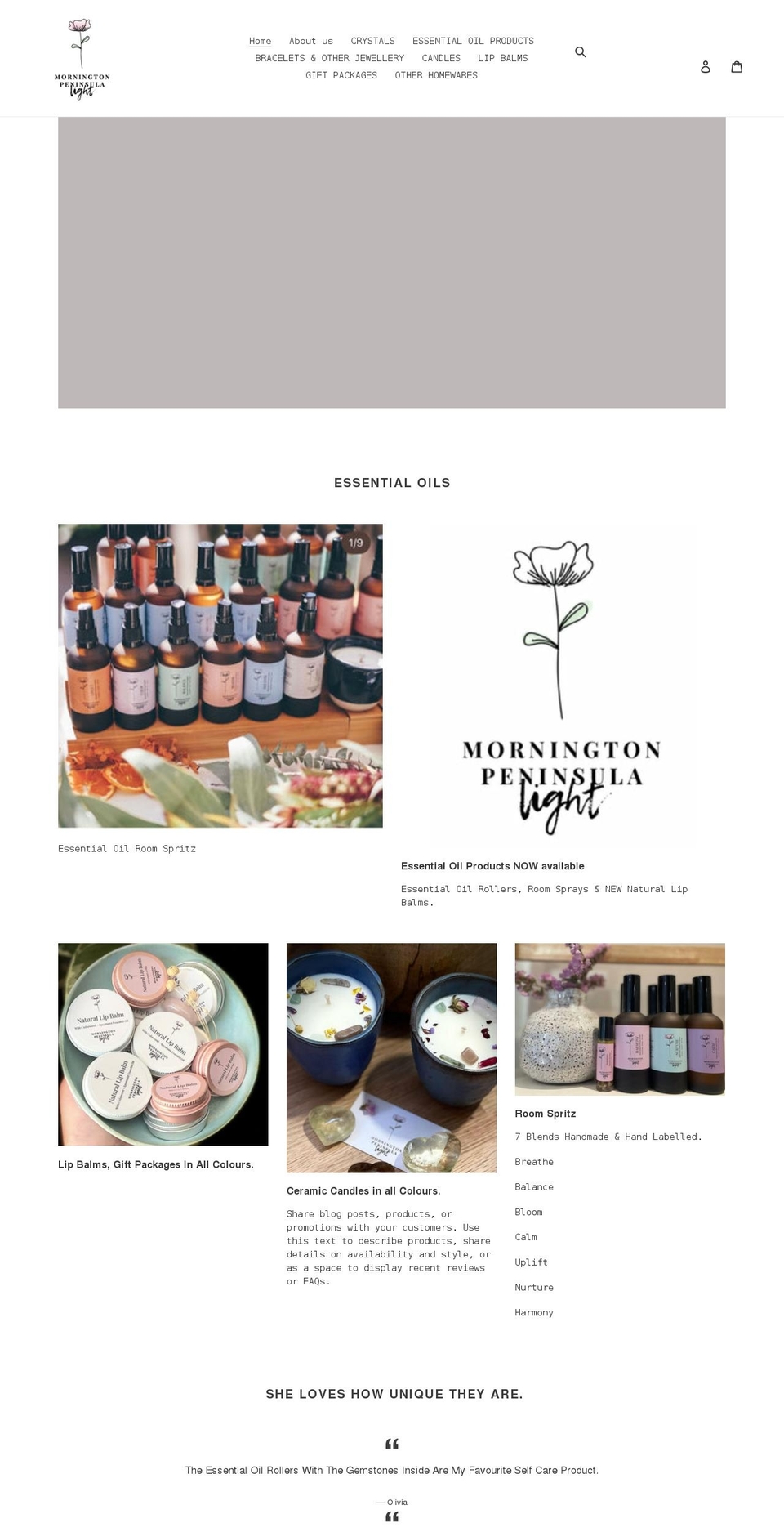 morningtonpeninsulalight.com shopify website screenshot