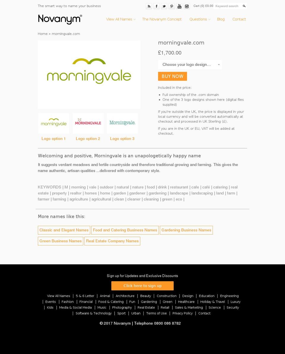 morningvale.com shopify website screenshot