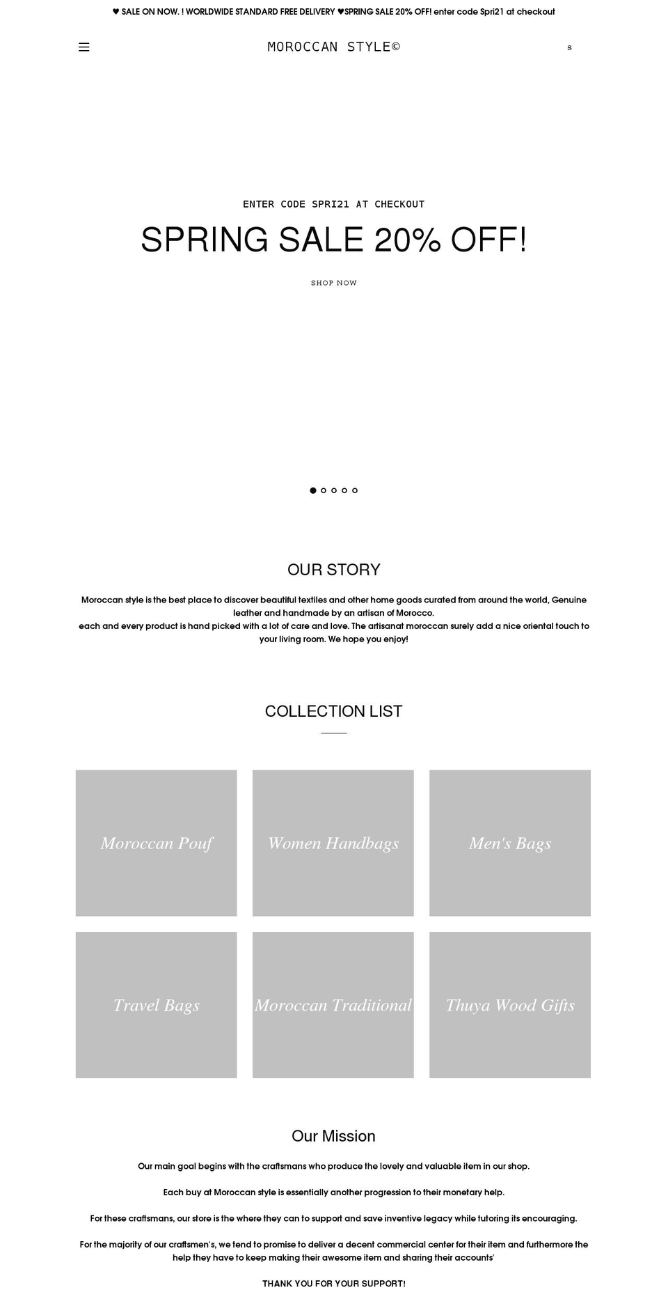 moroccan-style.com shopify website screenshot