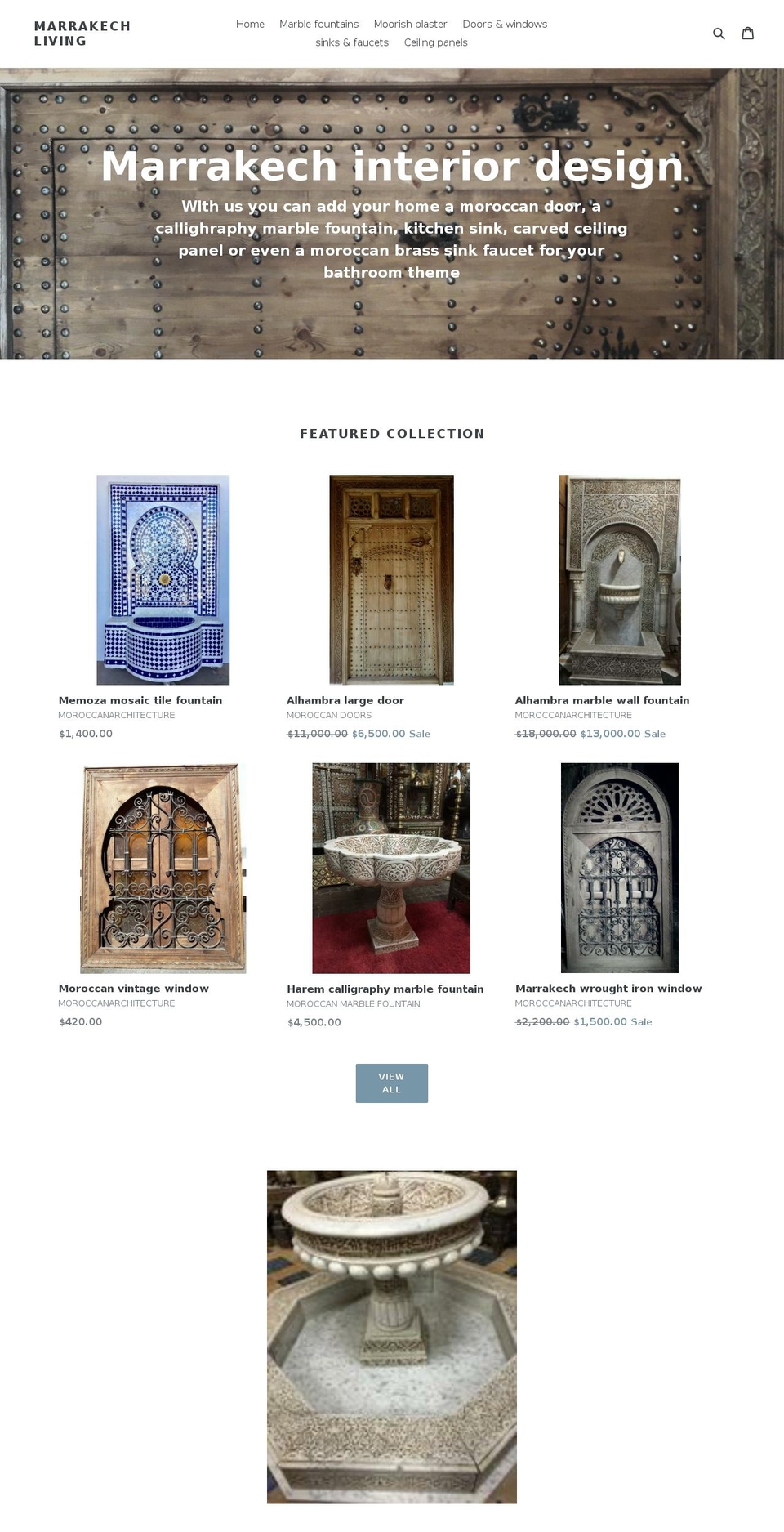 moroccanarchitecture.com — Shopify storefront screenshot