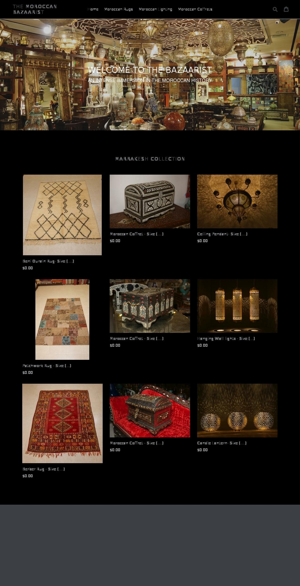 moroccanbazaarist.com — Shopify storefront screenshot