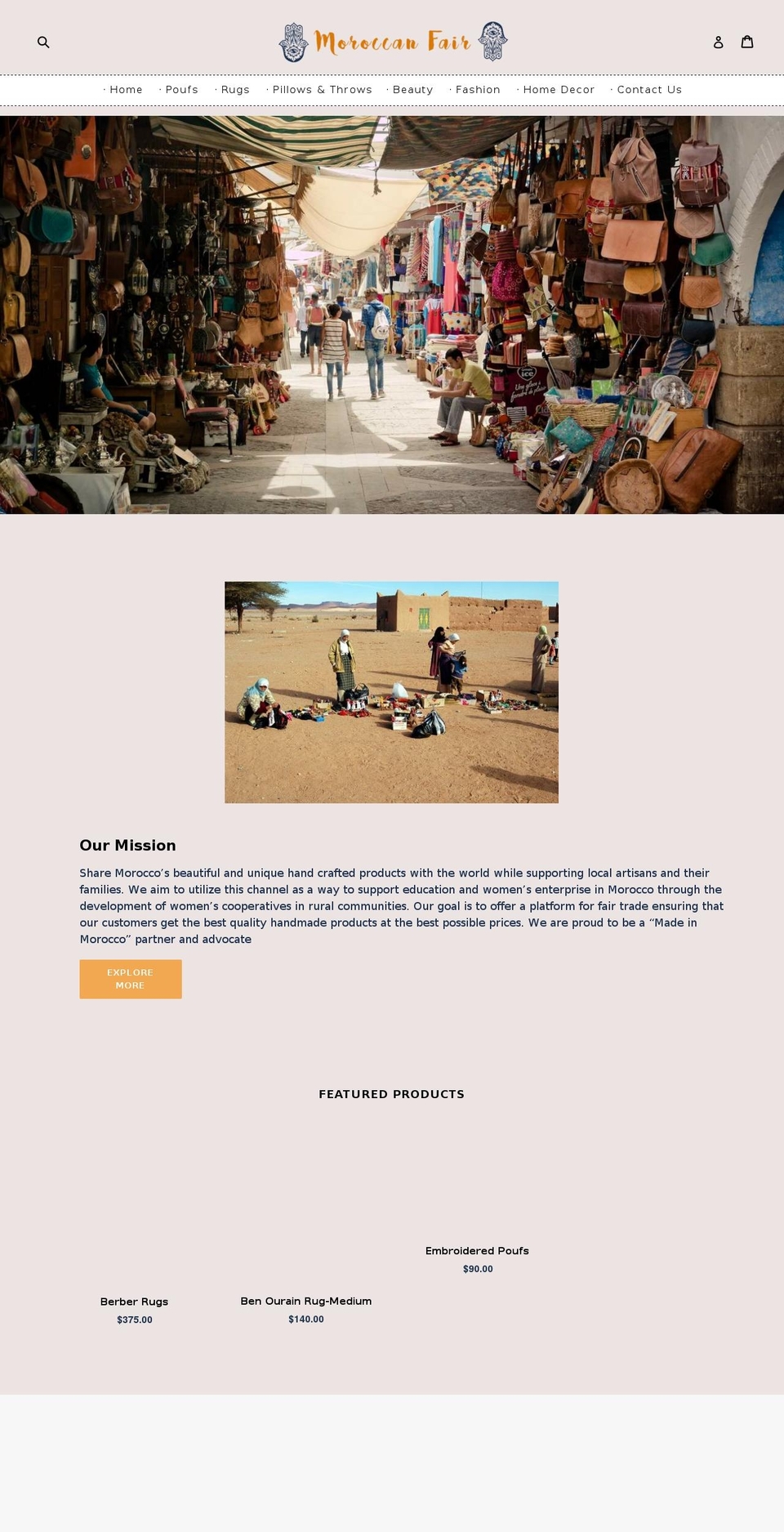 moroccanfair.com — Shopify storefront screenshot
