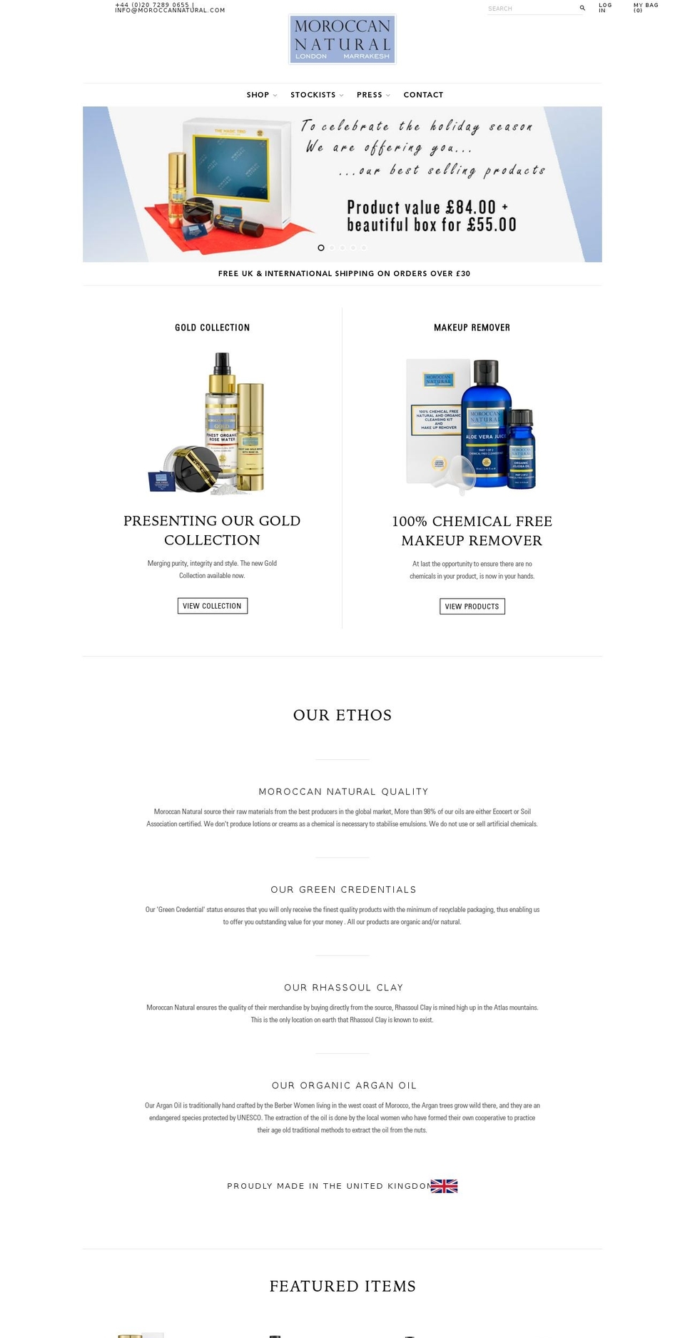 moroccannaturals.com shopify website screenshot