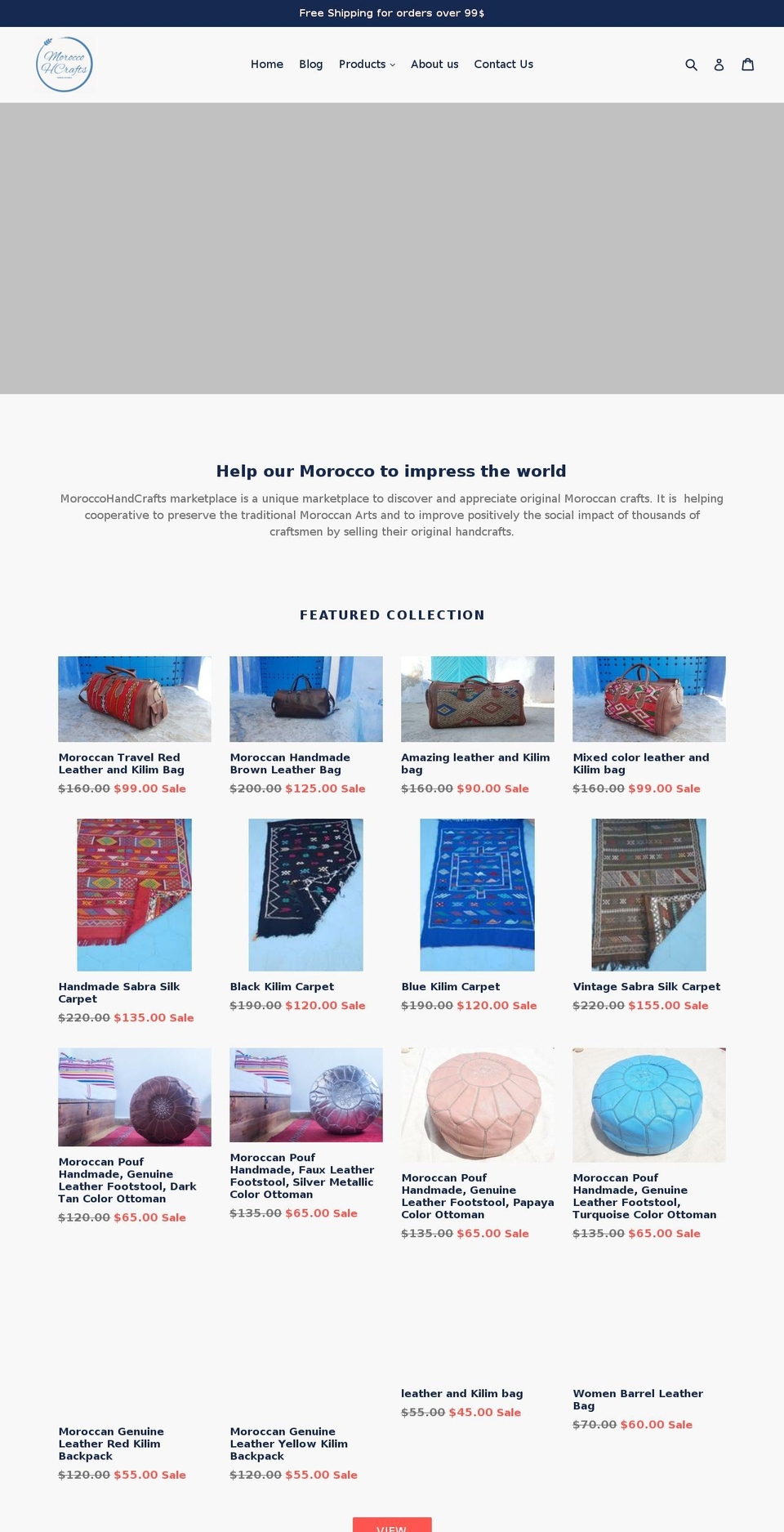 moroccohandcrafts.com — Shopify storefront screenshot