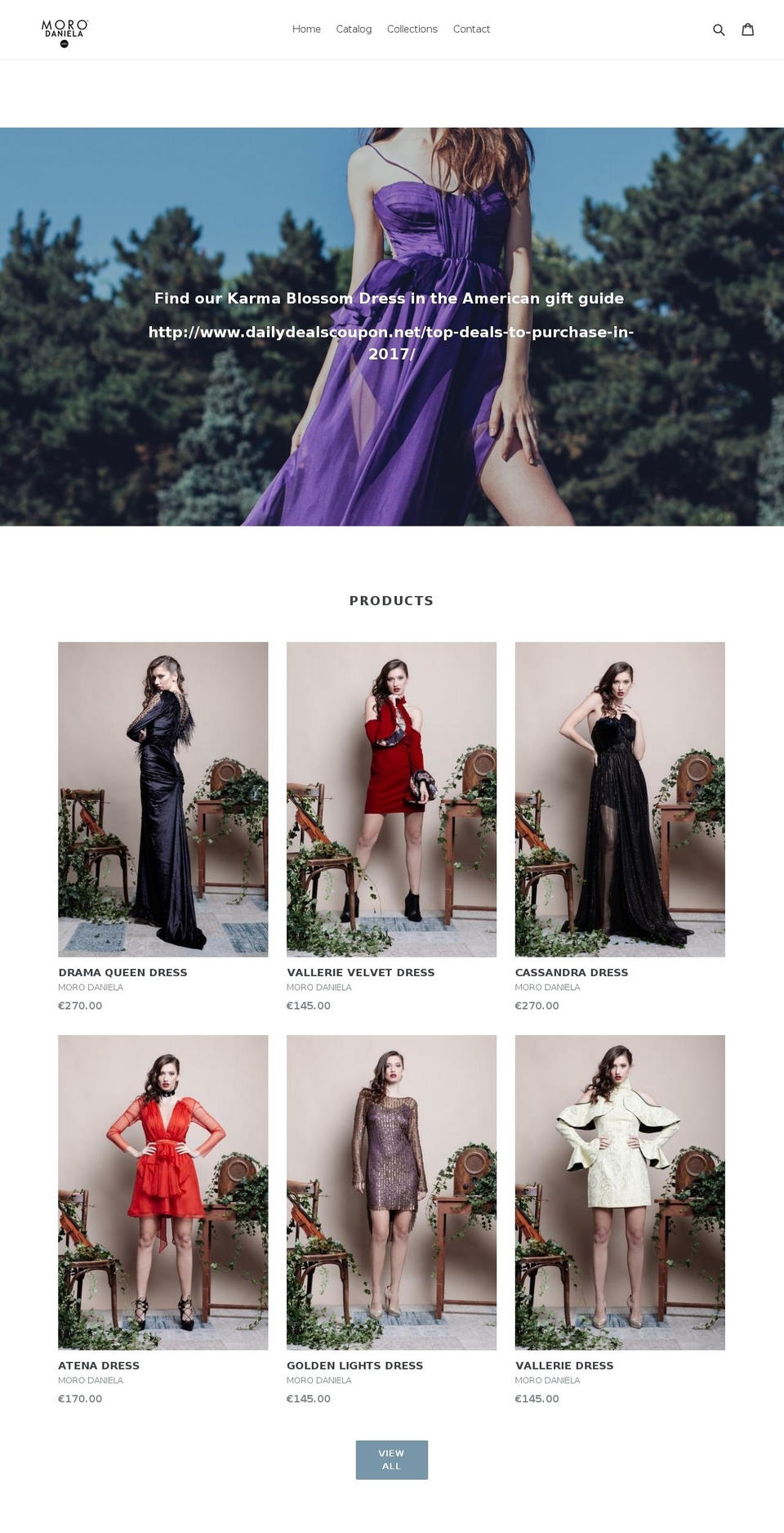 morodaniela.com — Shopify storefront screenshot