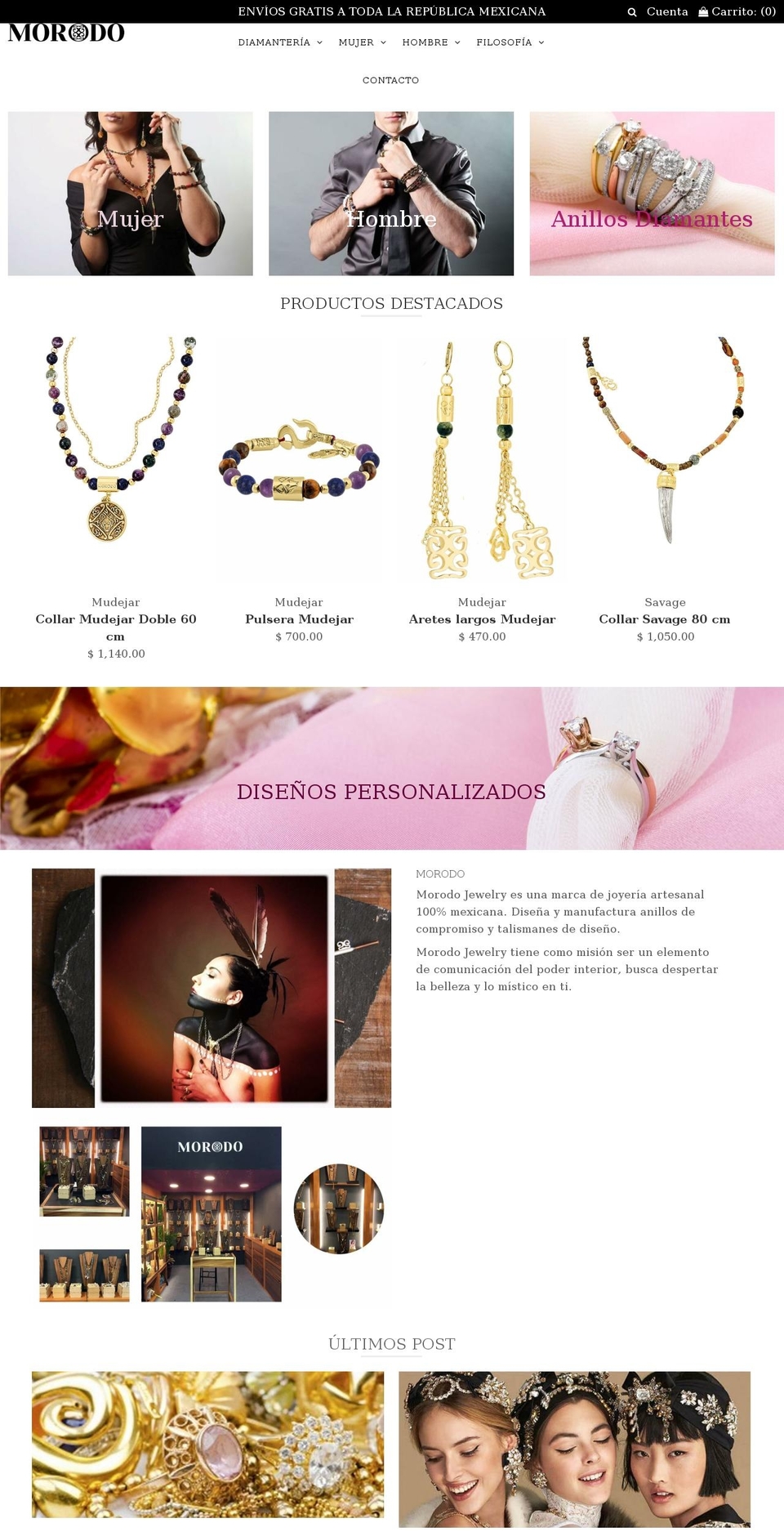 morodojewelry.com shopify website screenshot