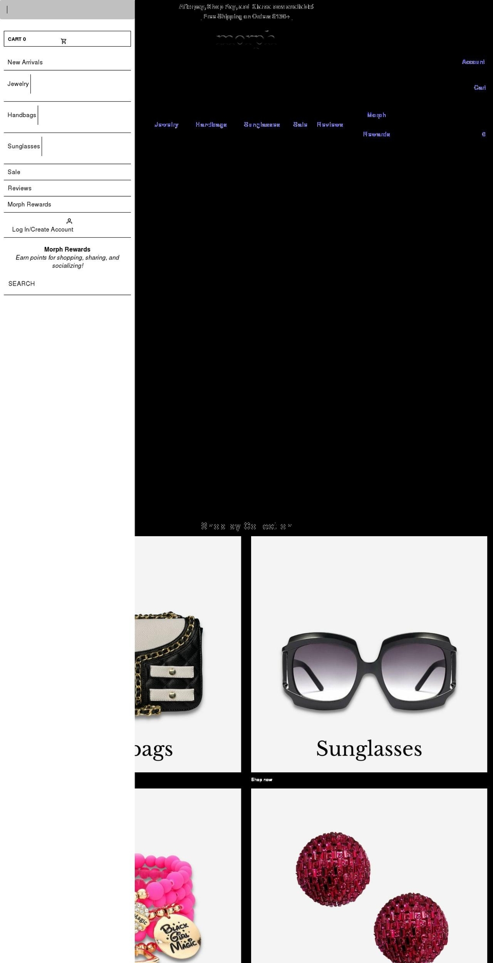 morphboutique.com — Shopify storefront screenshot