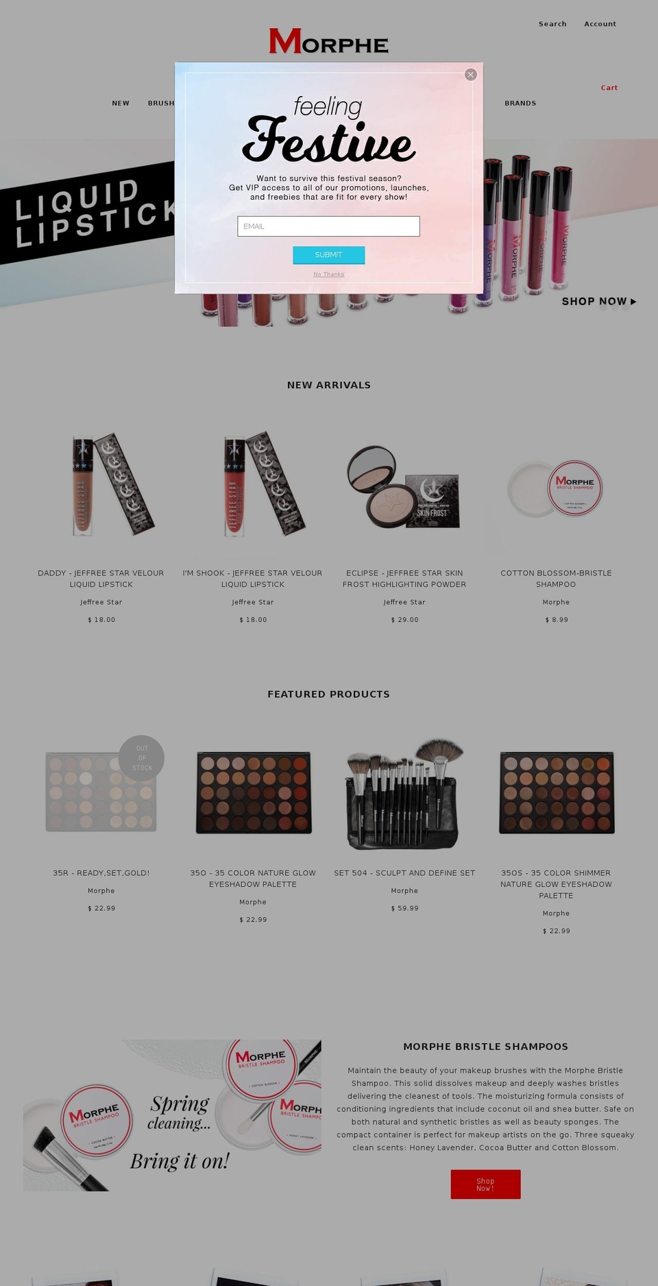 morphe-inc.myshopify.com shopify website screenshot