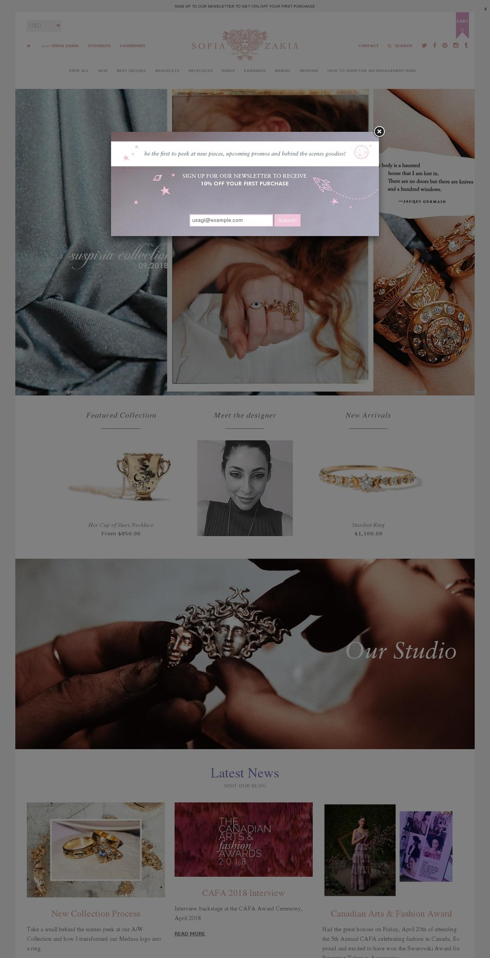 morphejewelry.com — Shopify storefront screenshot
