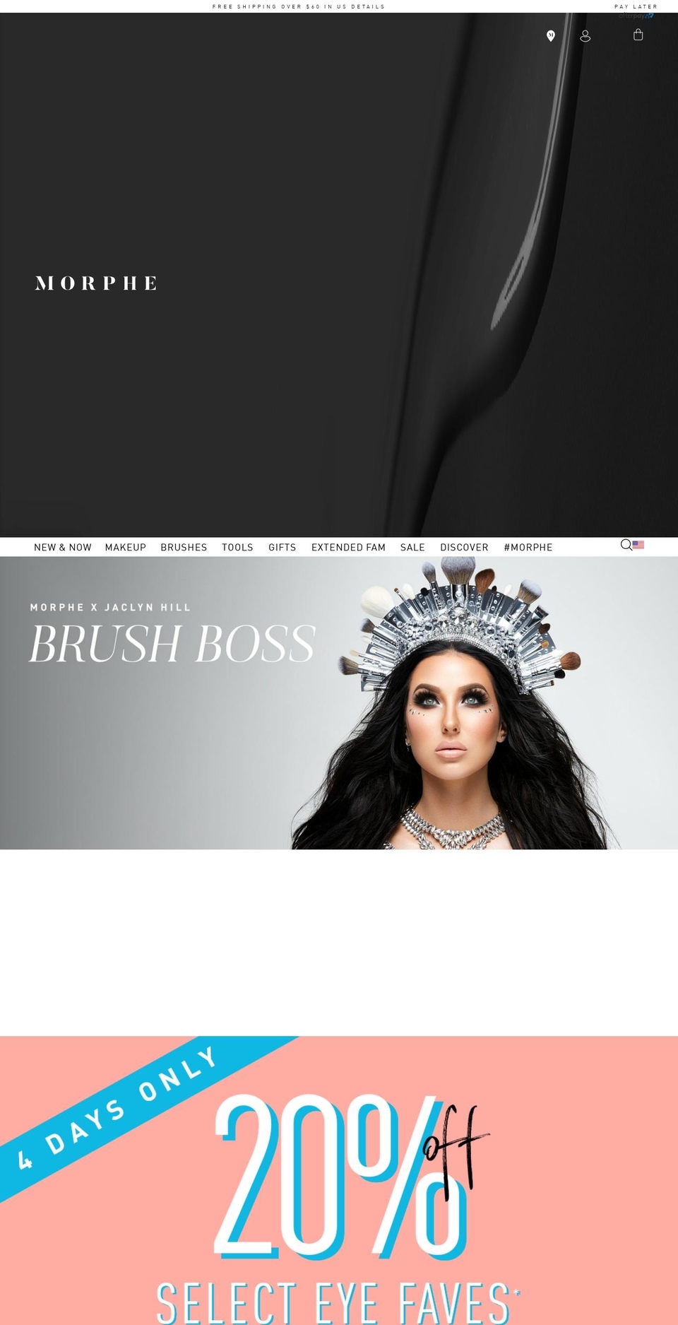 morphimakeupbrushes.com — Shopify storefront screenshot