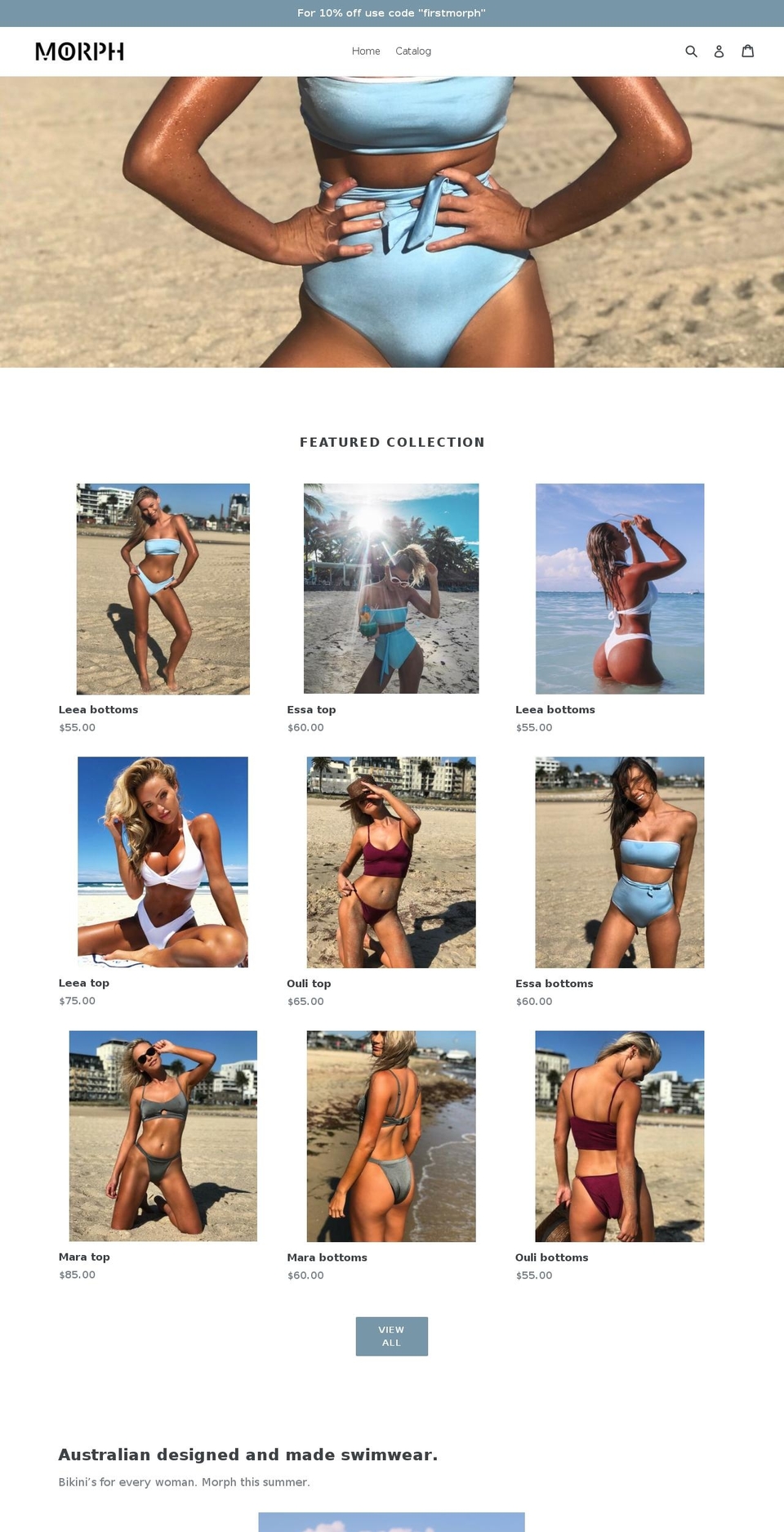 morphswimwear.com — Shopify storefront screenshot